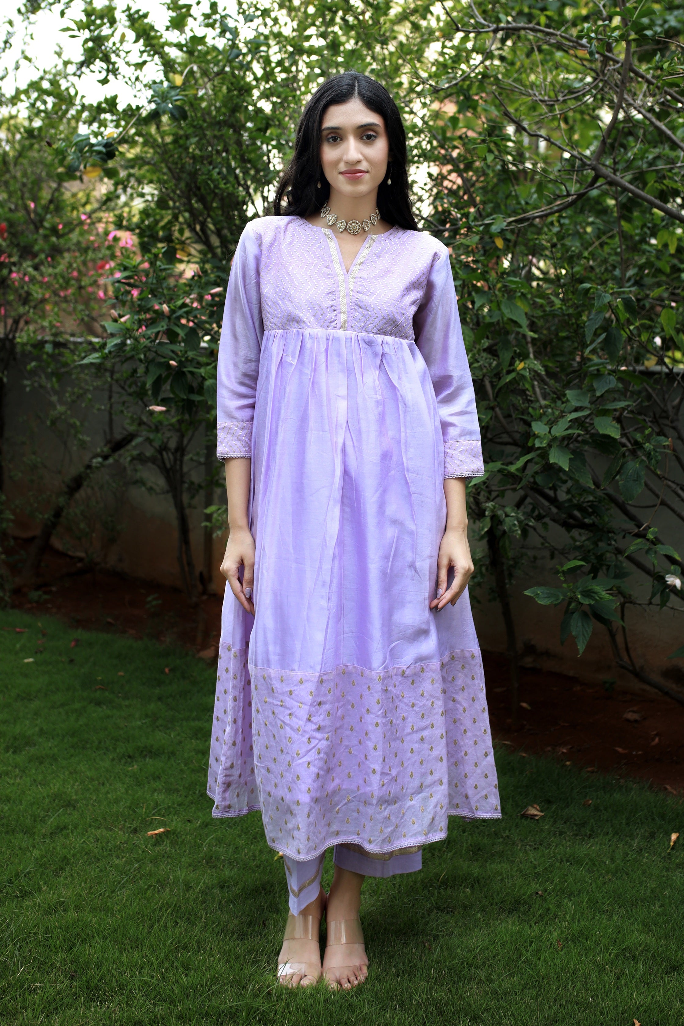 Heritage Glow Lilac Kurta