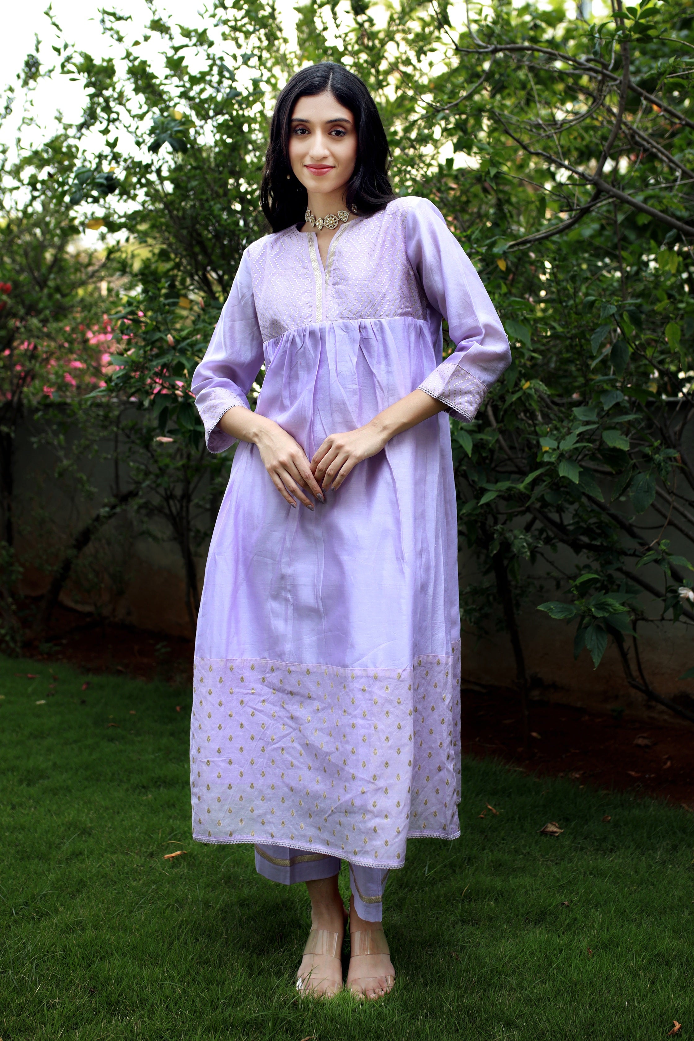 Heritage Glow Lilac Kurta
