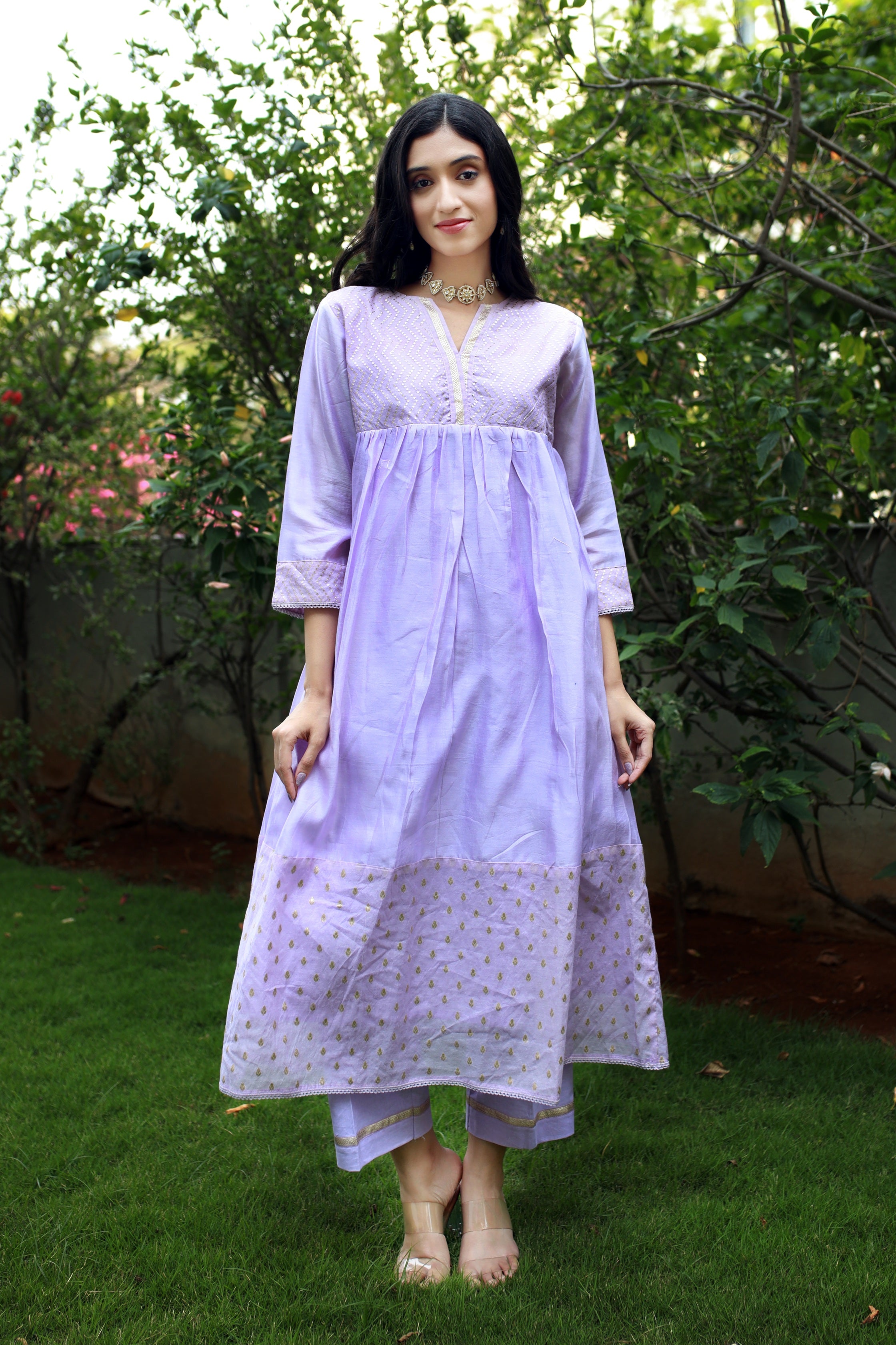 Heritage Glow Lilac Kurta