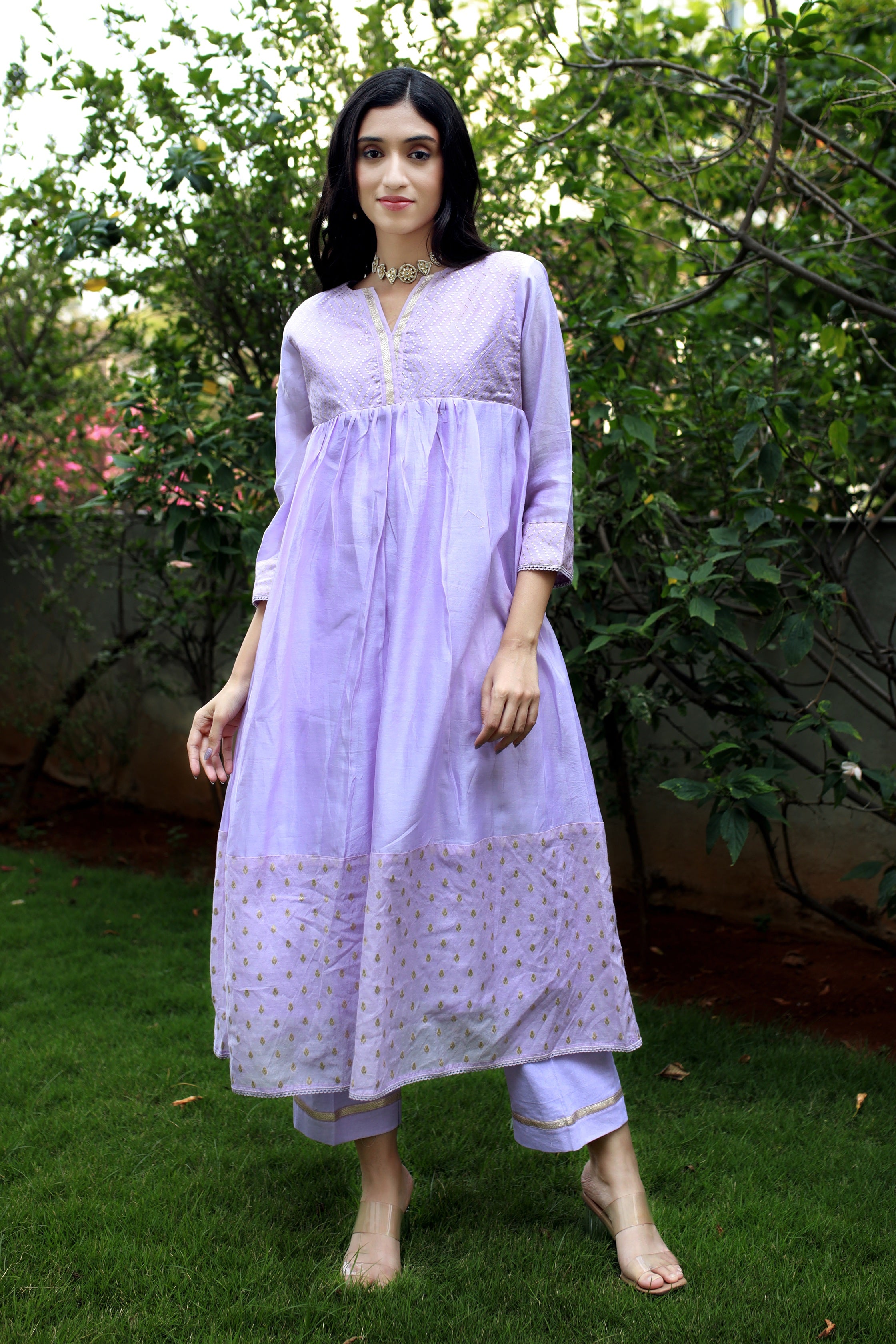 Heritage Glow Lilac Kurta