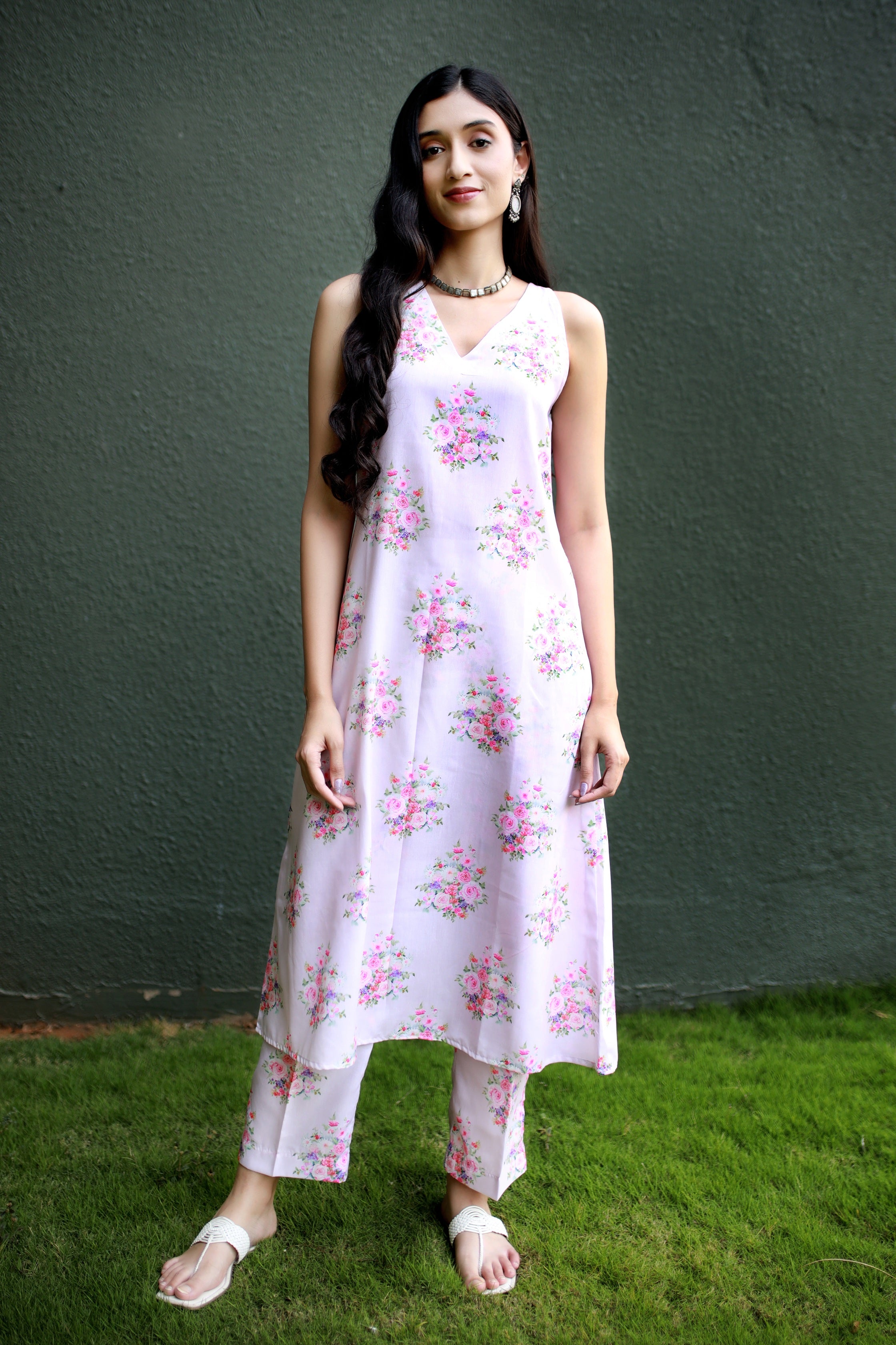 Malhaar Bubble Gum Pink Kurta