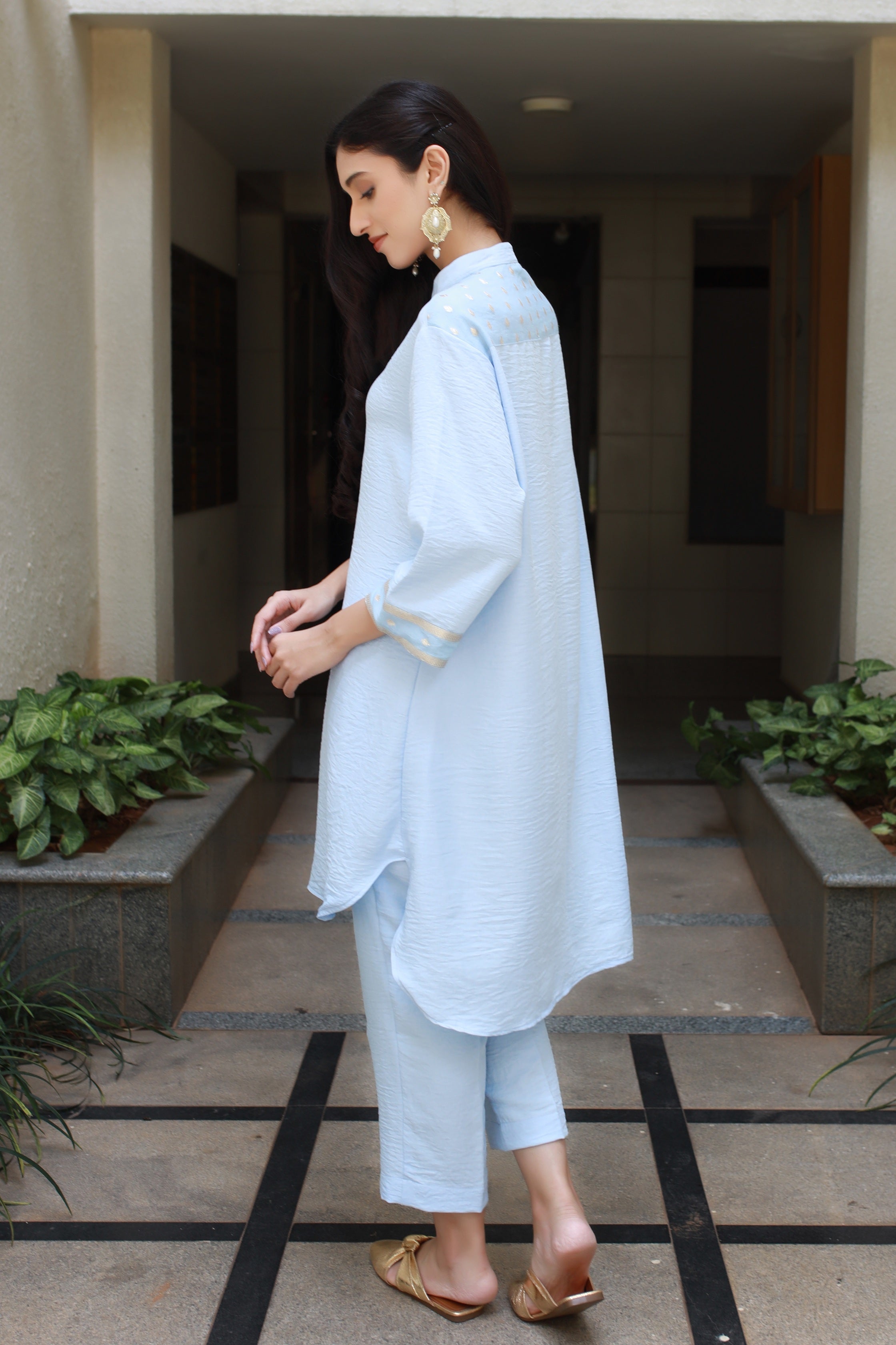 Fluid Grace Ice Blue Co-ord Set