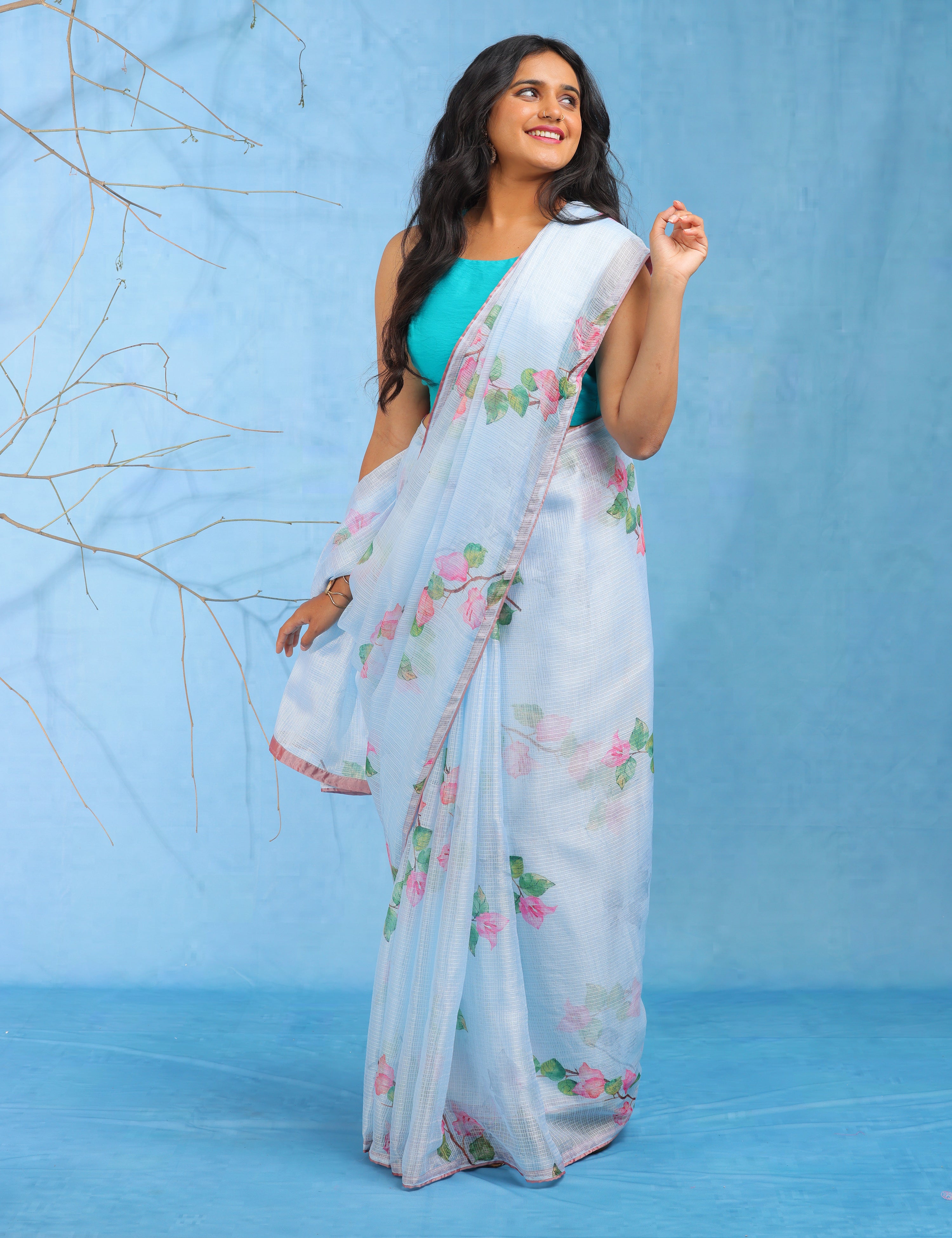 Noor - Celestial Blue Kota Saree