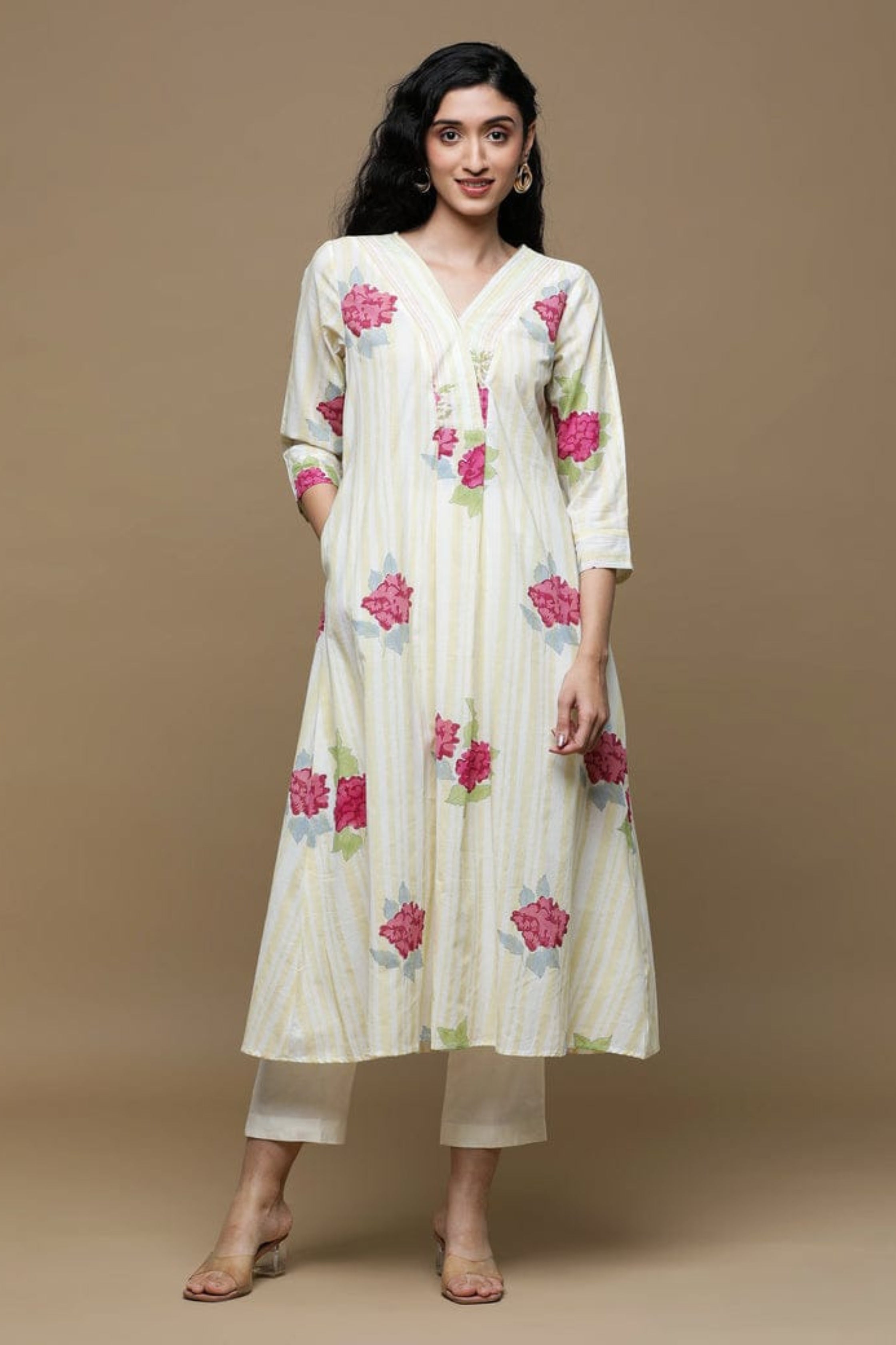 Bahaar Handblock Printed Cotton Kurta