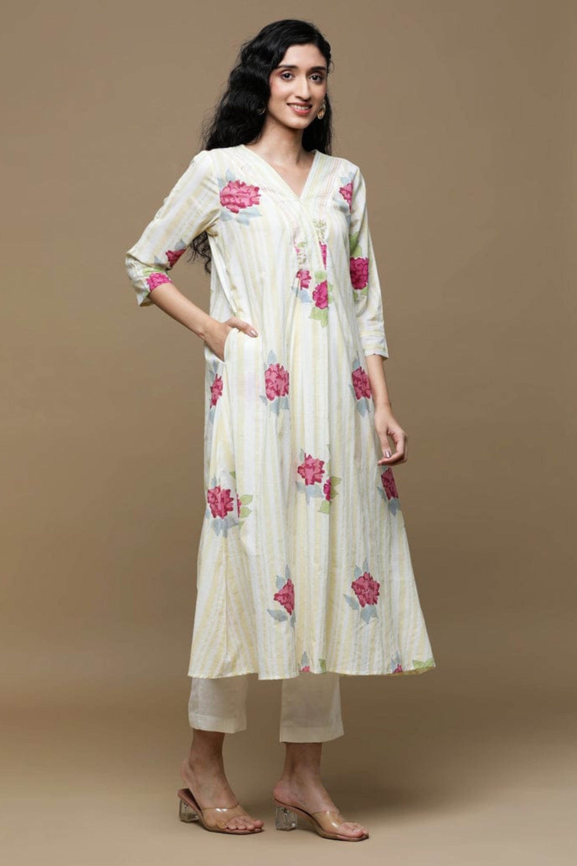 Bahaar Handblock Printed Cotton Kurta