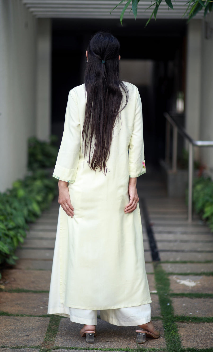Sanguine Willow Cream Staple Silk Kurta/ Dress