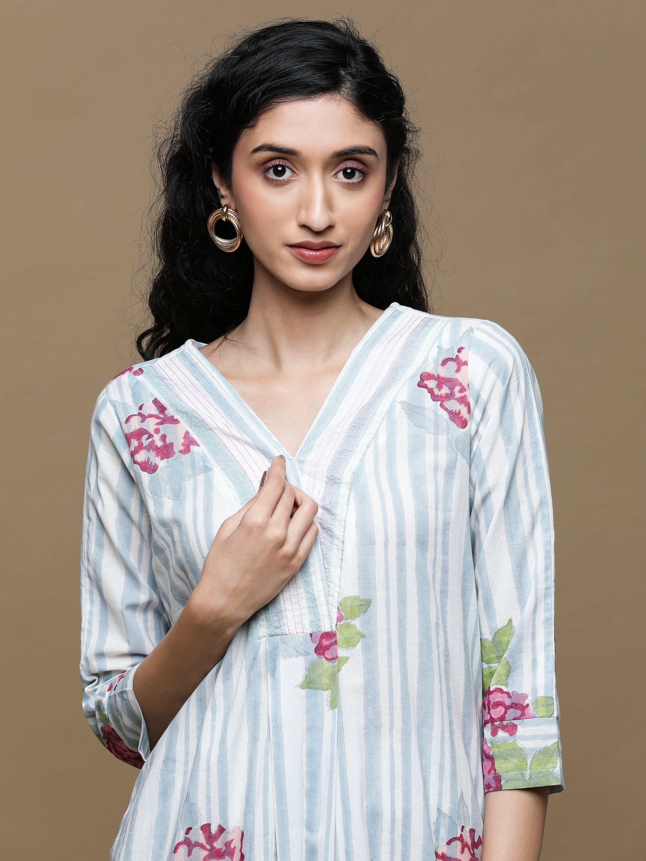 Bahaar Handblock Printed Cotton Kurta And Pant