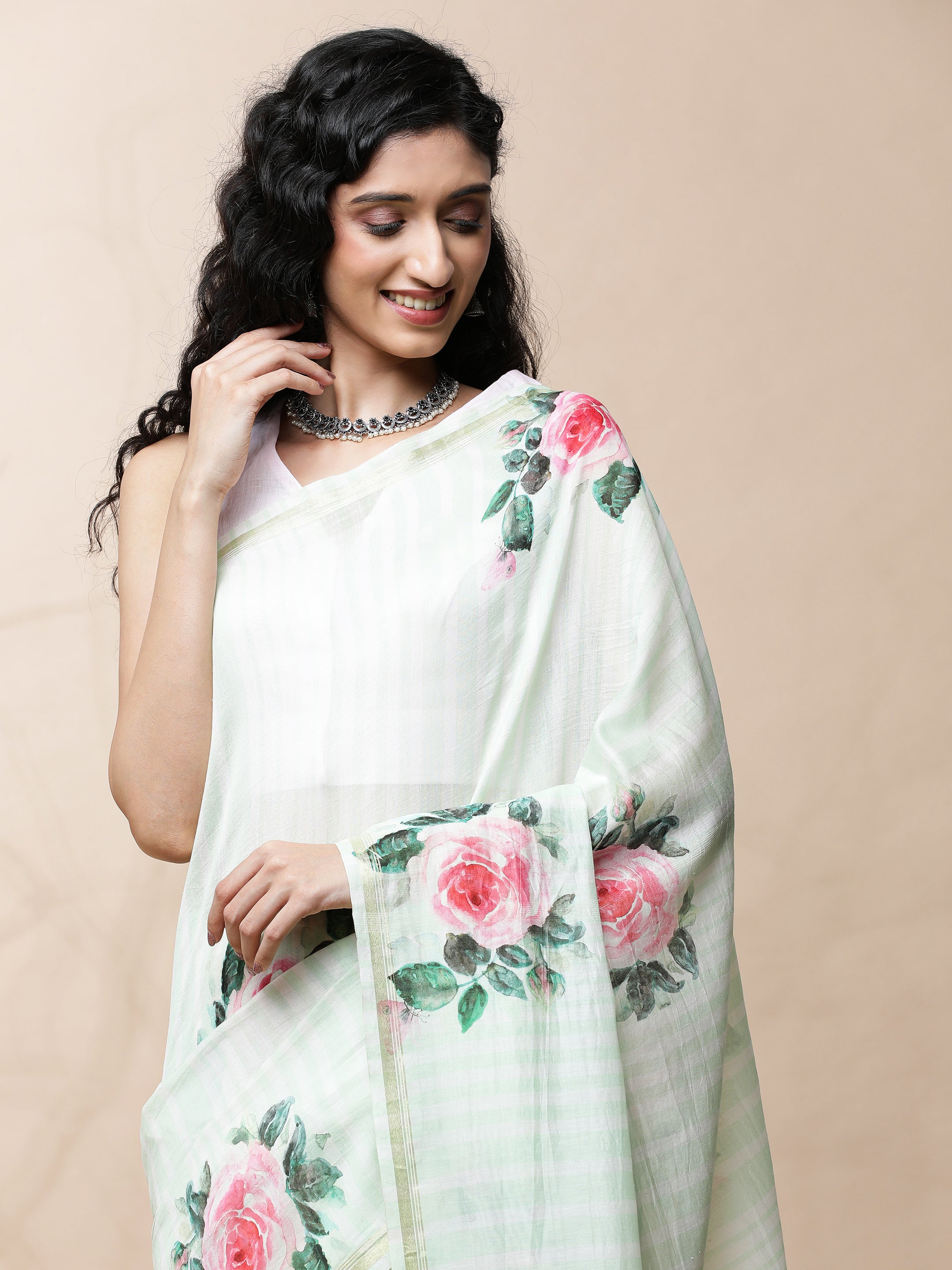 Noor - Dew Drop Chanderi Silk Saree