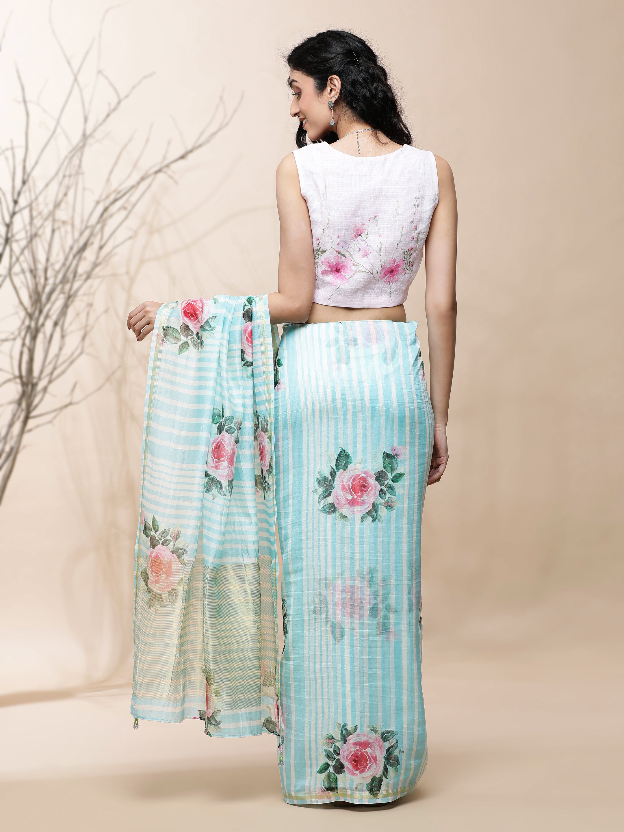 Noor - Dew Drop Chanderi Silk Saree