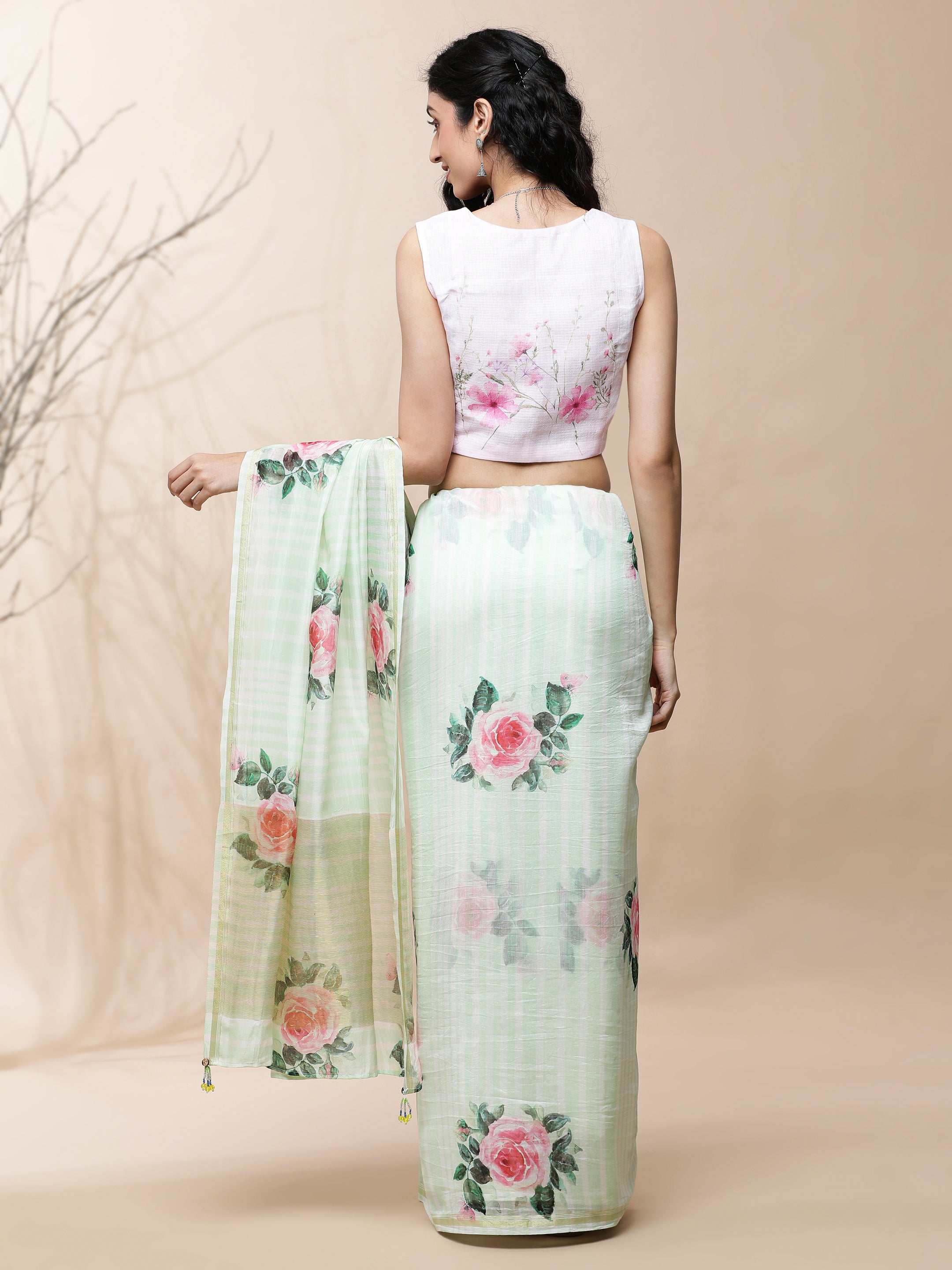 Noor - Dew Drop Chanderi Silk Saree