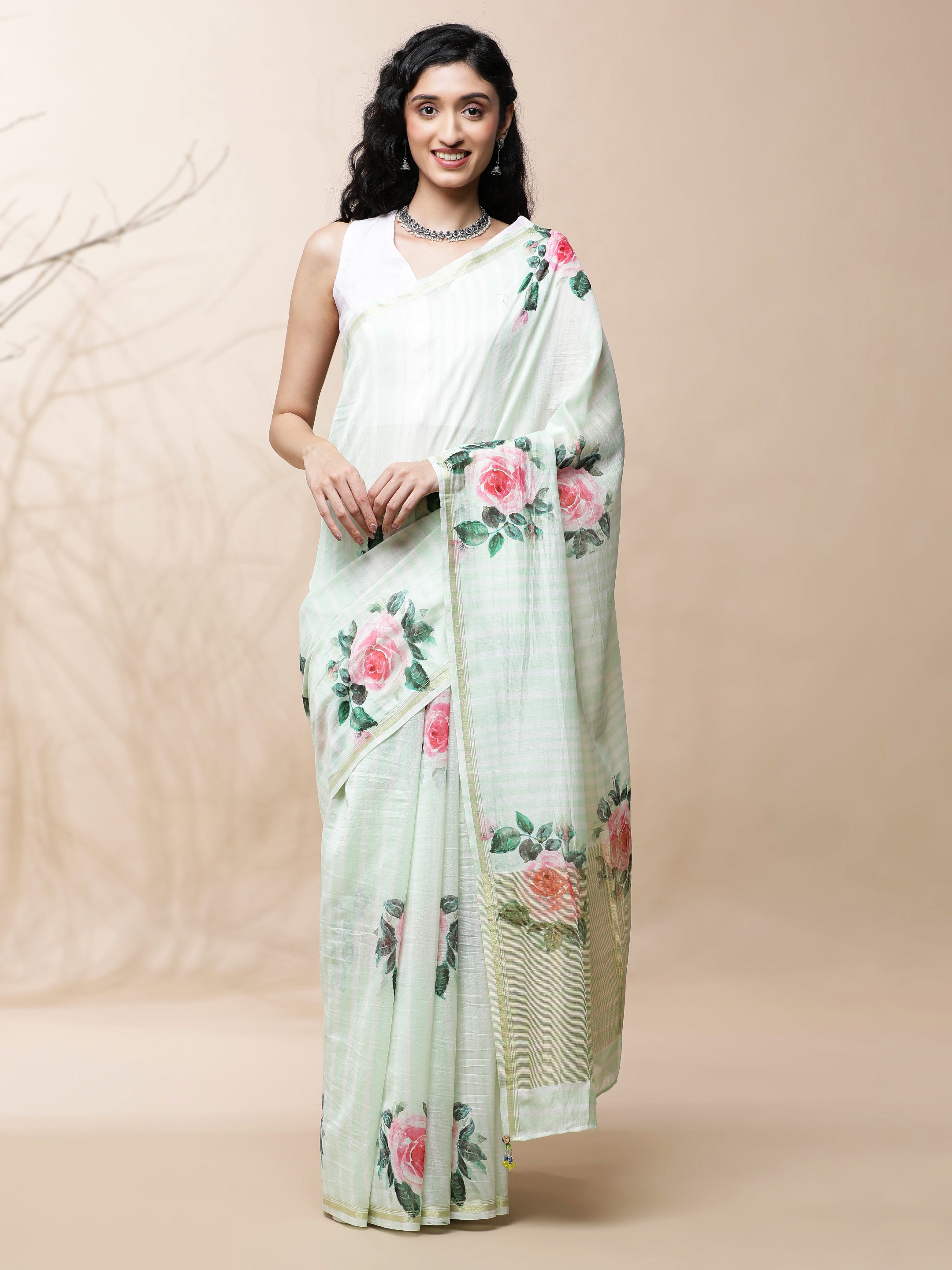 Noor - Dew Drop Chanderi Silk Saree