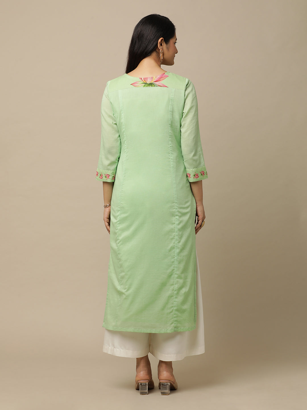 Bahaar Lotus Kurta - Green