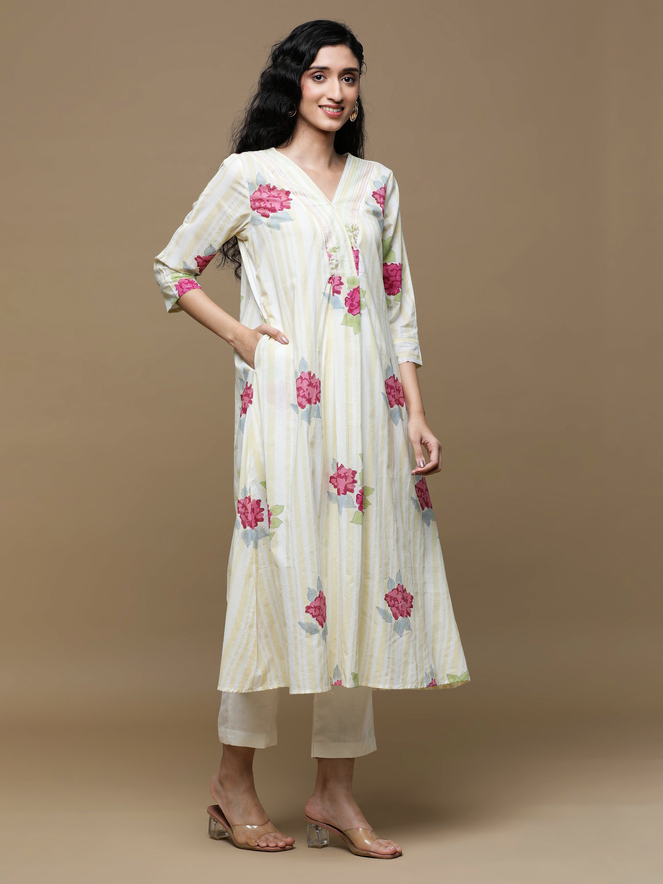 Bahaar Handblock Printed Cotton Kurta And Pant