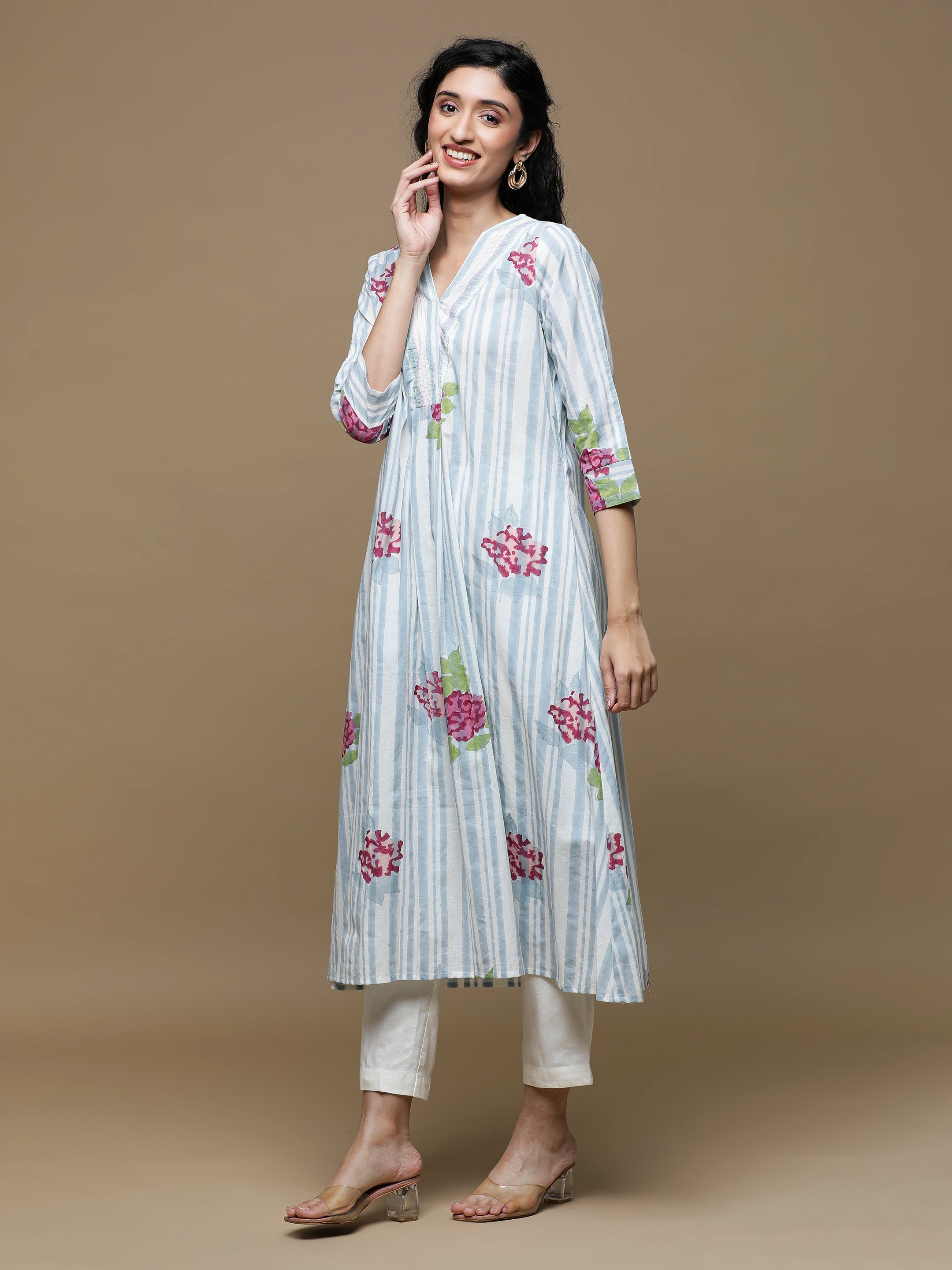 Bahaar Handblock Printed Cotton Kurta And Pant
