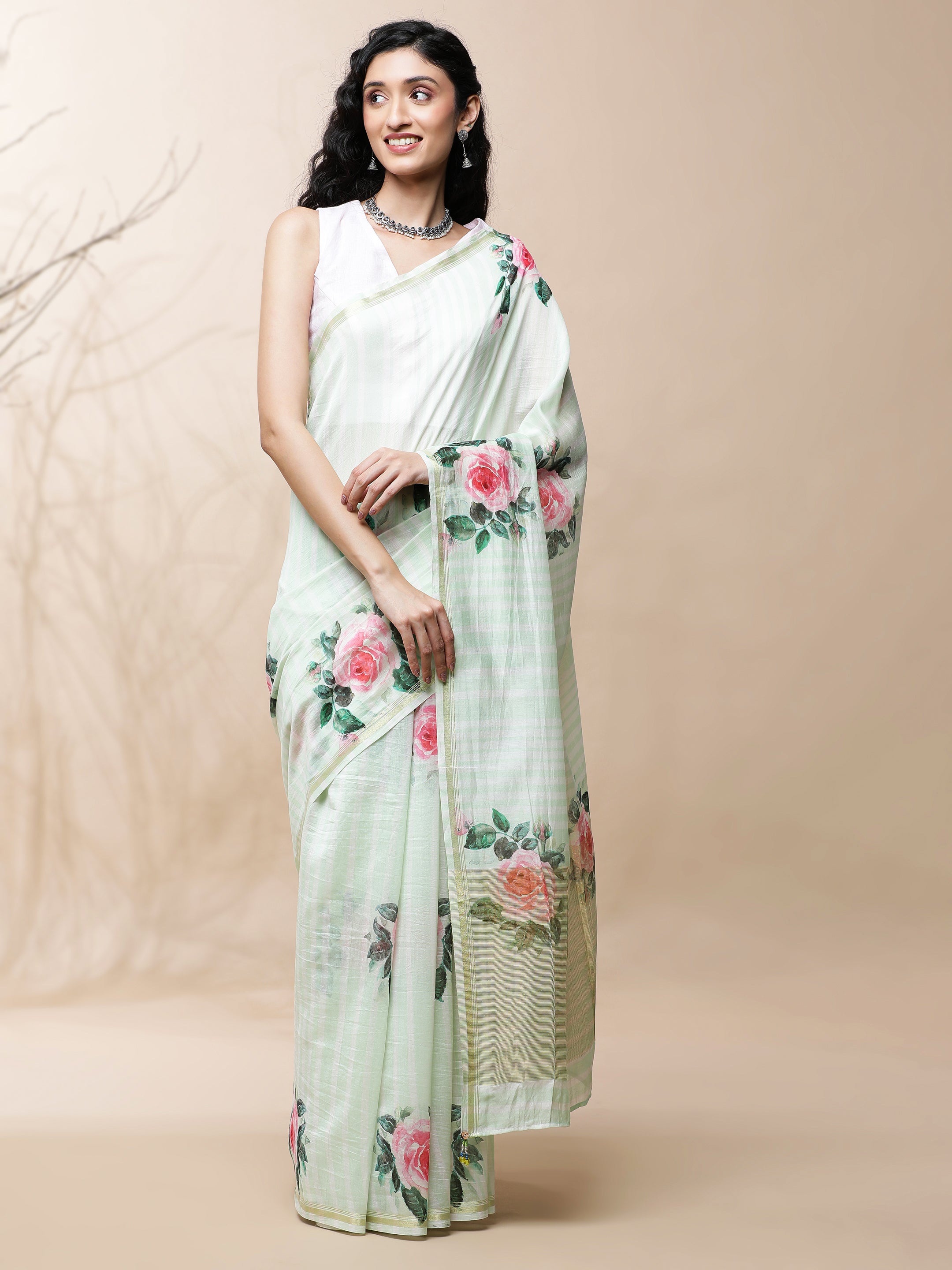 Noor - Dew Drop Chanderi Silk Saree
