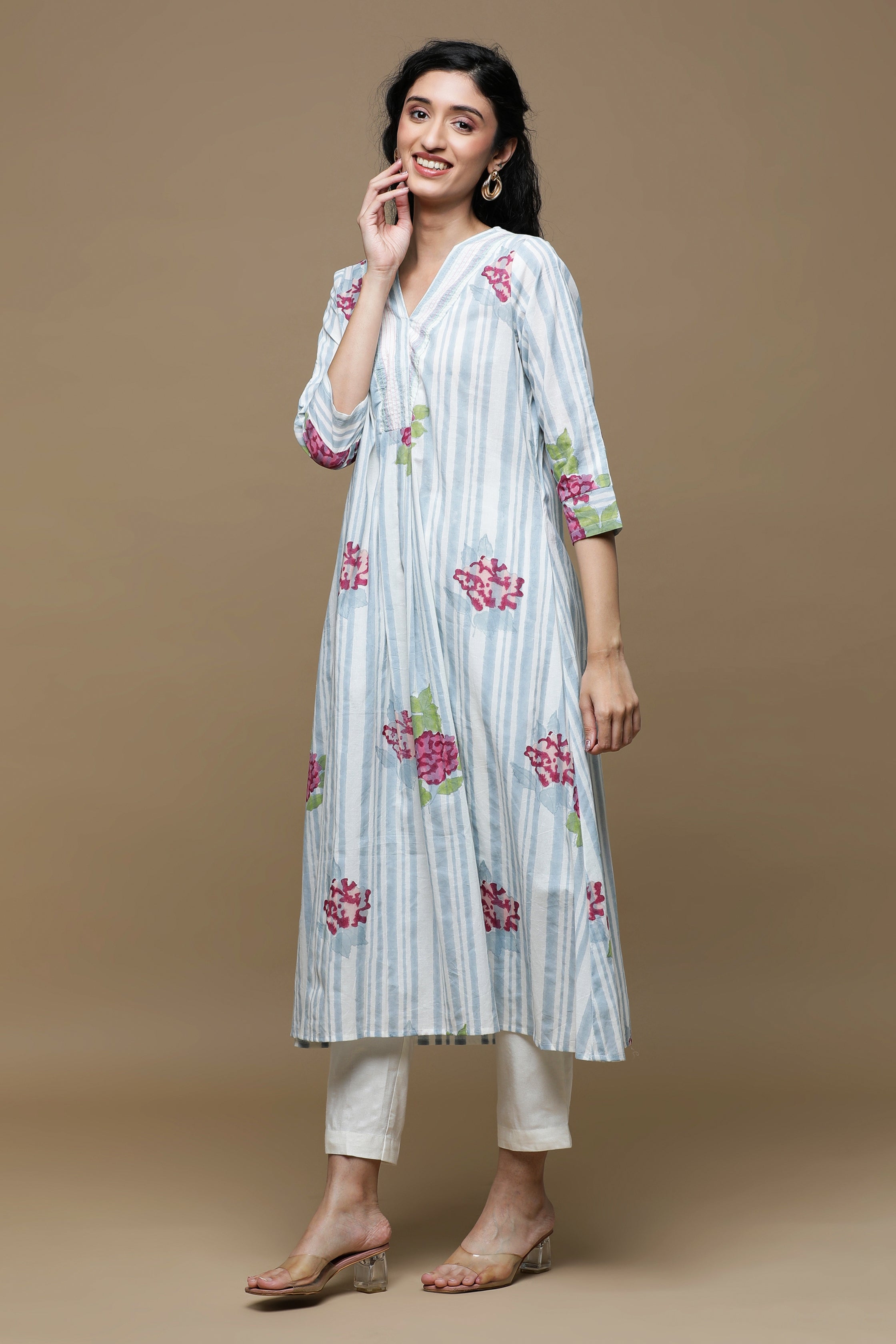 Bahaar Handblock Printed Cotton Kurta