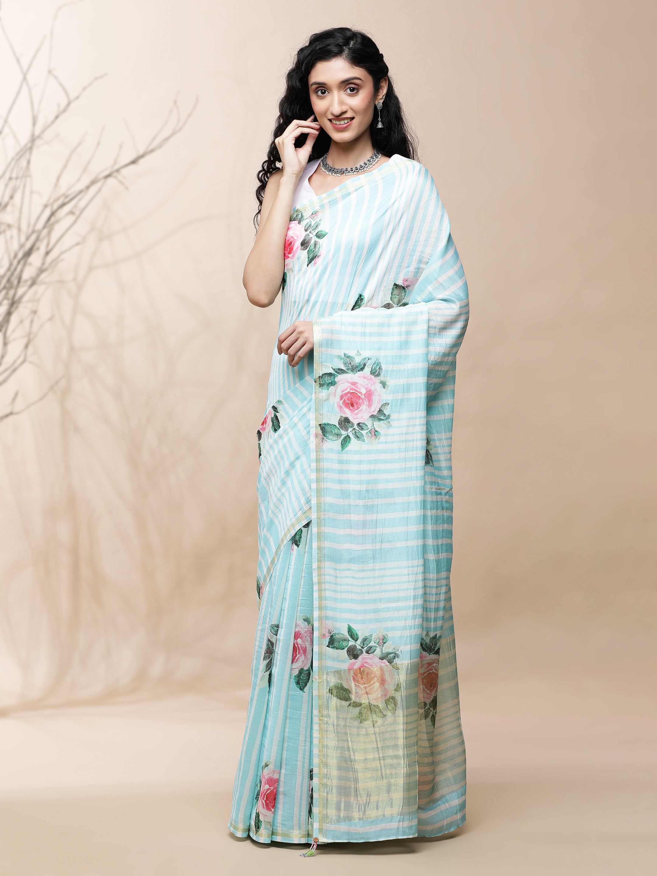 Noor - Dew Drop Chanderi Silk Saree