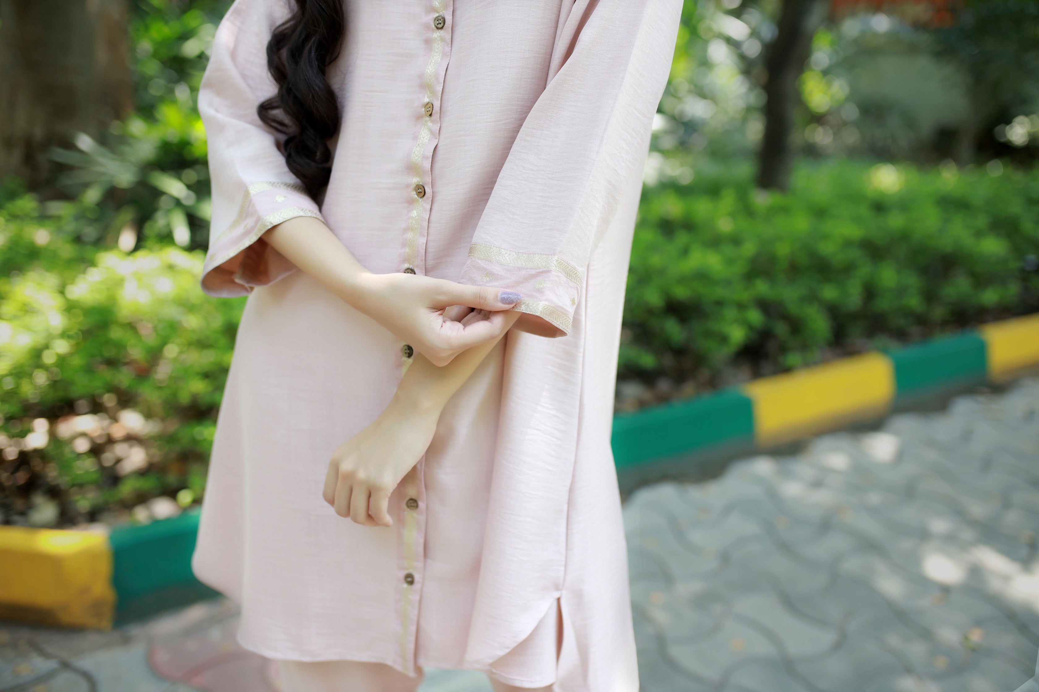 Fluid Grace Pale Pink Co-ord Set