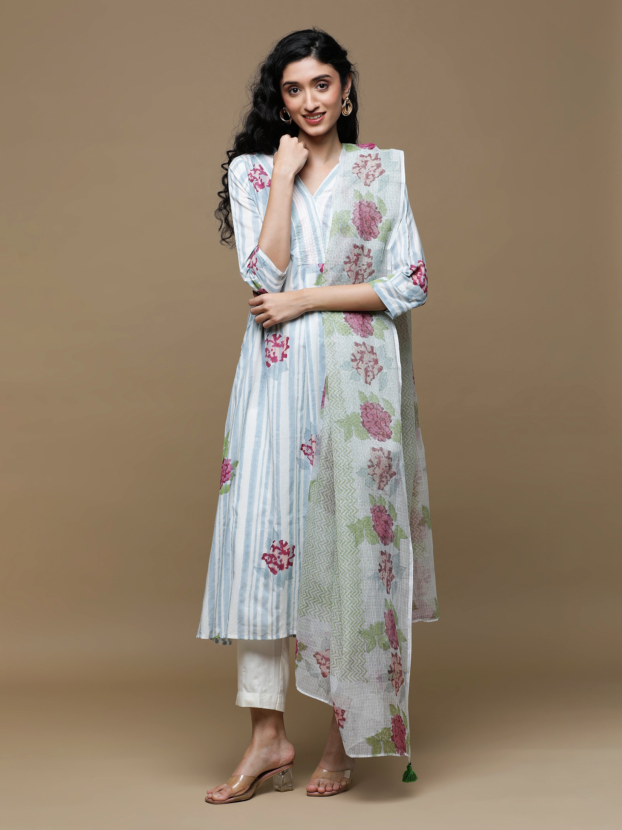Bahaar Handblock Printed Cotton Kurta And Pant