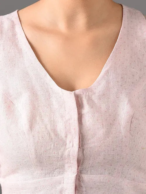 Sitara - Petal Mist - Pale Pink Linen Blouse