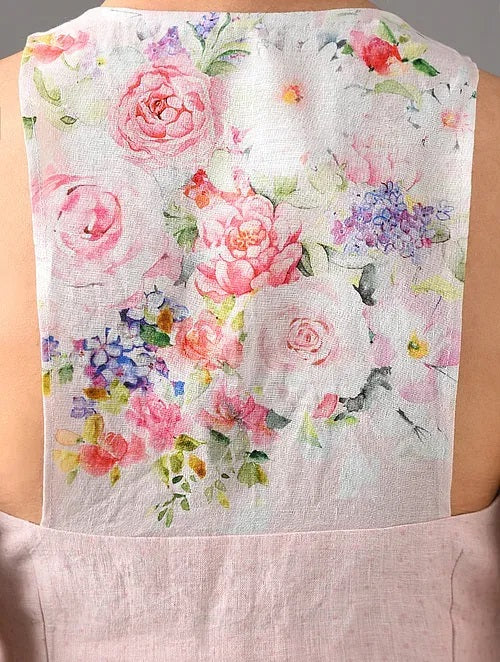 Sitara - Petal Mist - Pale Pink Linen Blouse