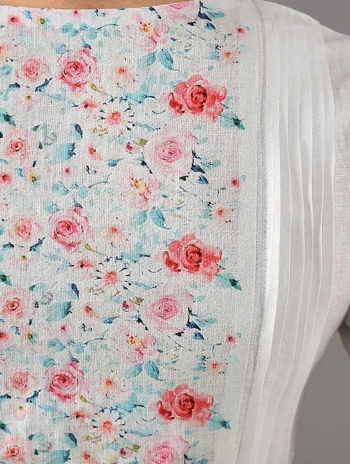 Sitara - Rose Cloud - Vanilla Linen Blouse