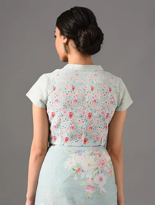 Sitara - Catherine - Light Grey Linen Blouse