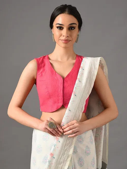 Sitara - London Garden Tomato Red Linen Blouse