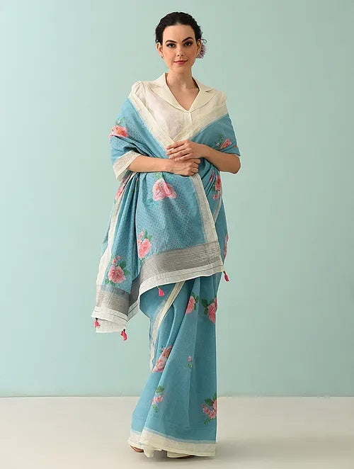 Noor - Whisperning Petals Cotton Sare