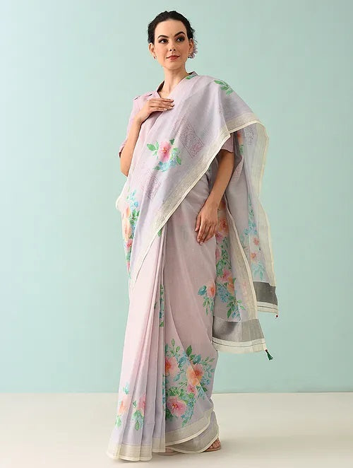 Noor - Serene Flora Cotton Saree