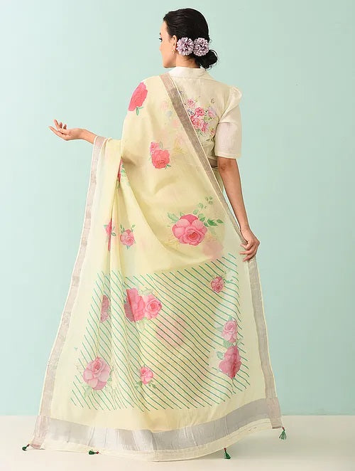 Noor - Vintage Flora Cotton Saree