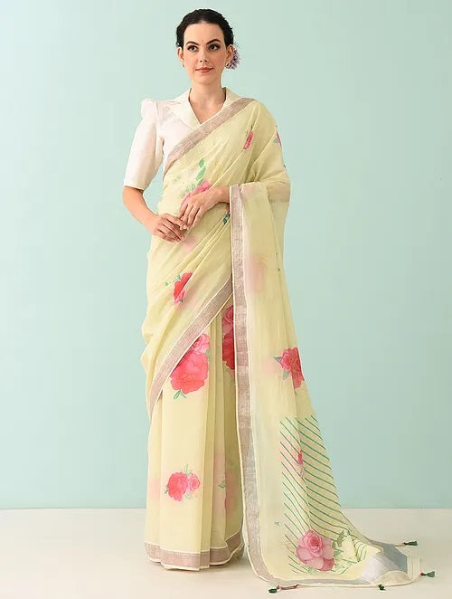 Noor - Vintage Flora Cotton Saree