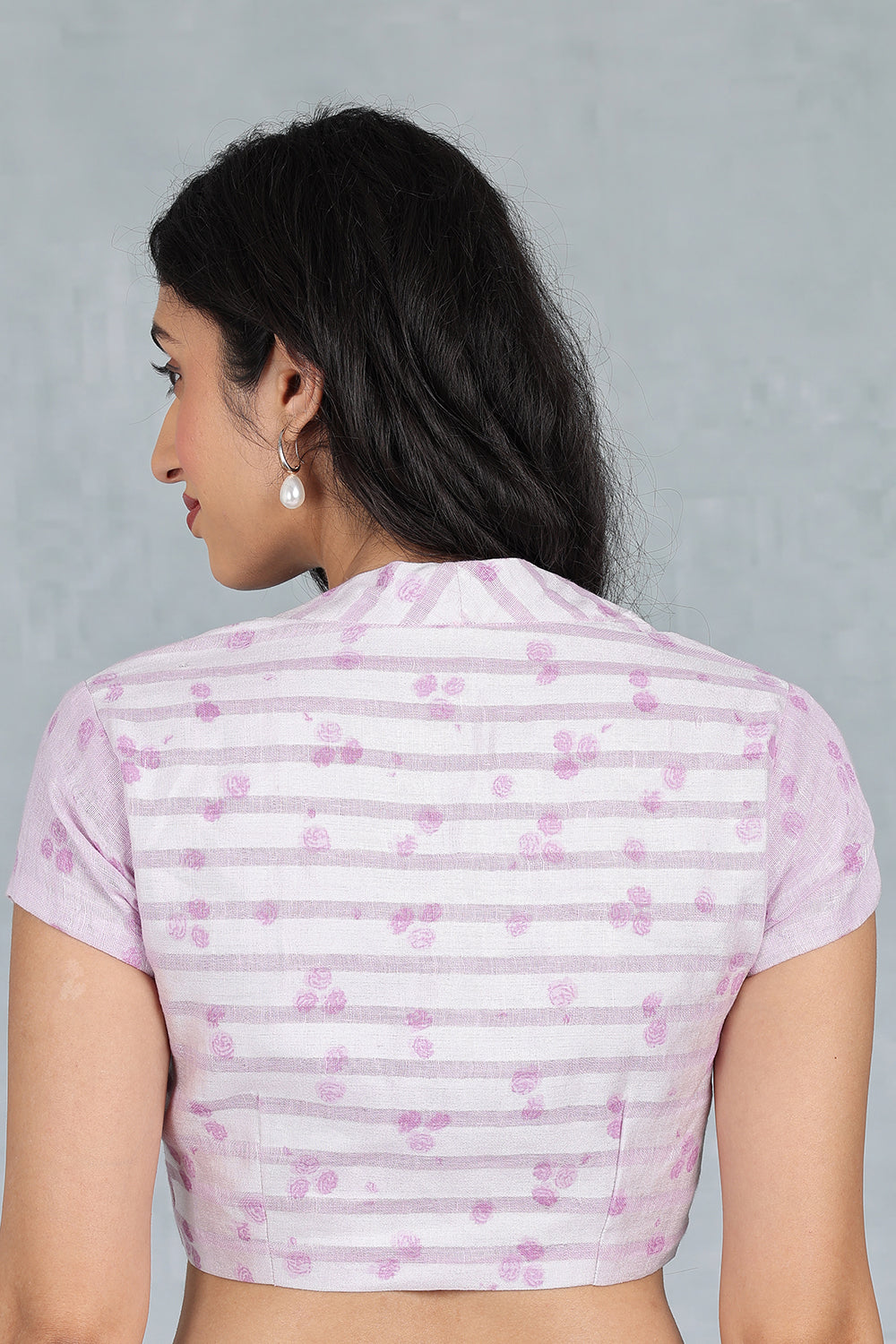Mauve Meadow Linen Blouse