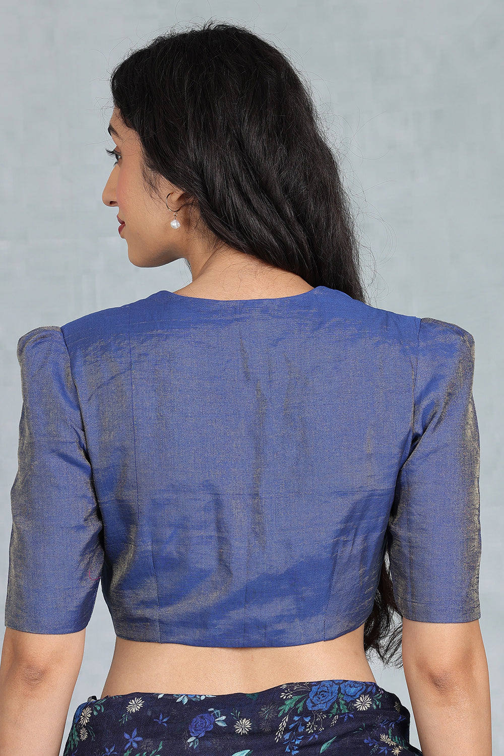 Sapphire Glow Tissue Blouse