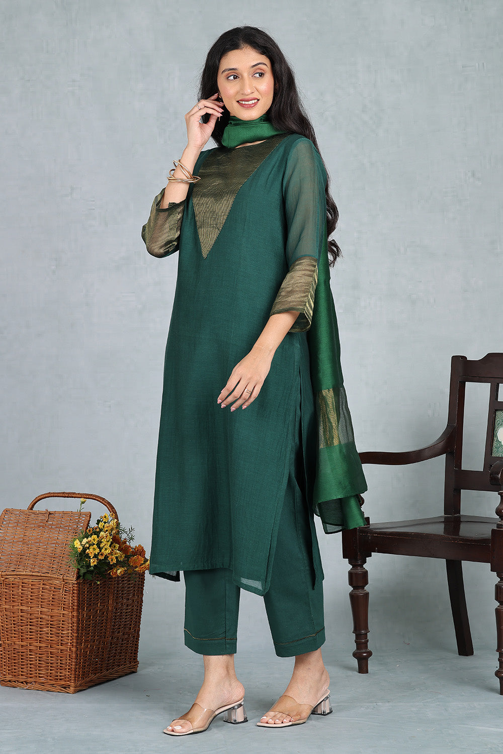 Verdant Emerald Dupatta