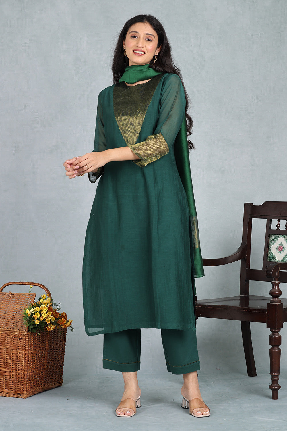 Verdant Emerald Dupatta
