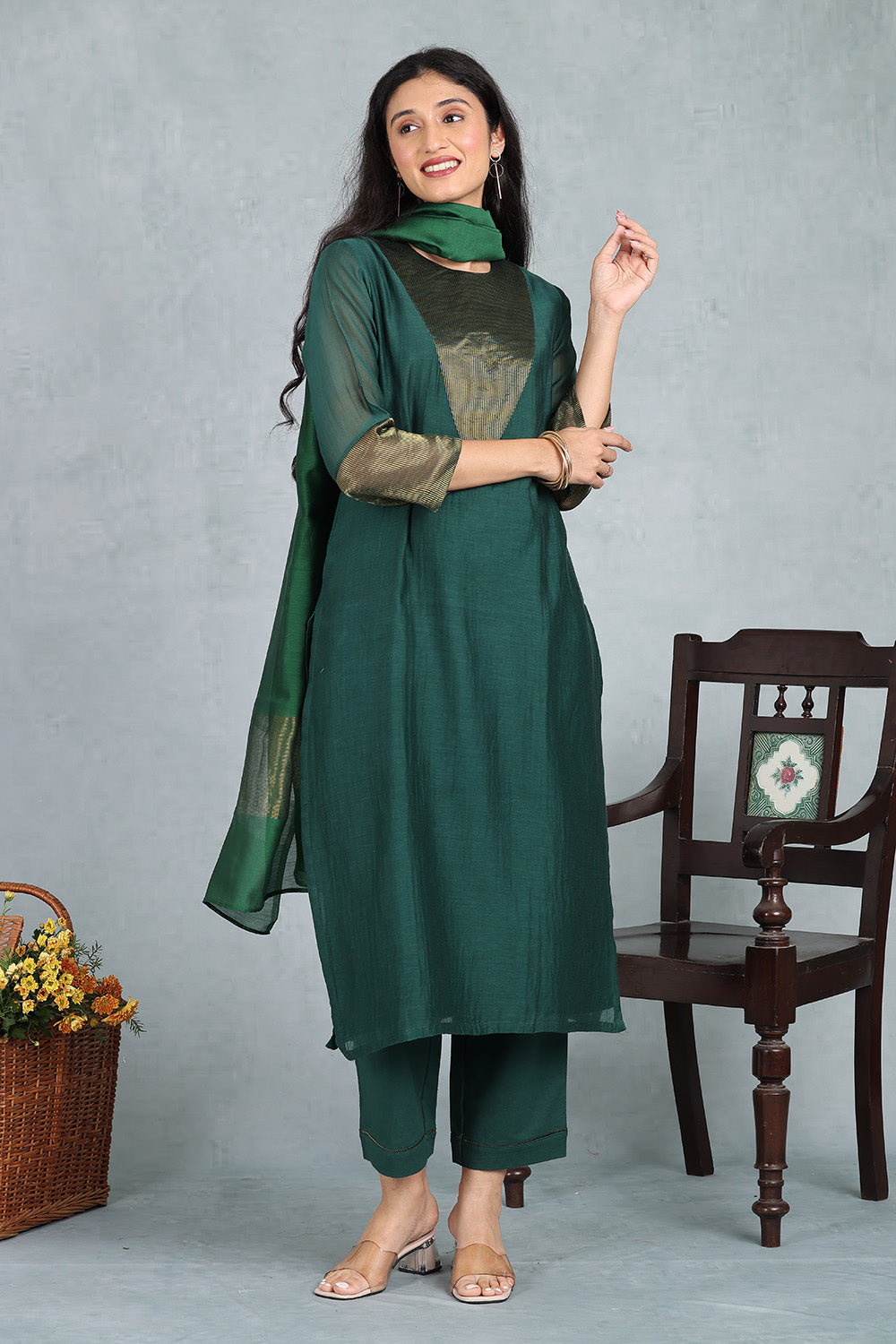 Verdant Emerald Dupatta