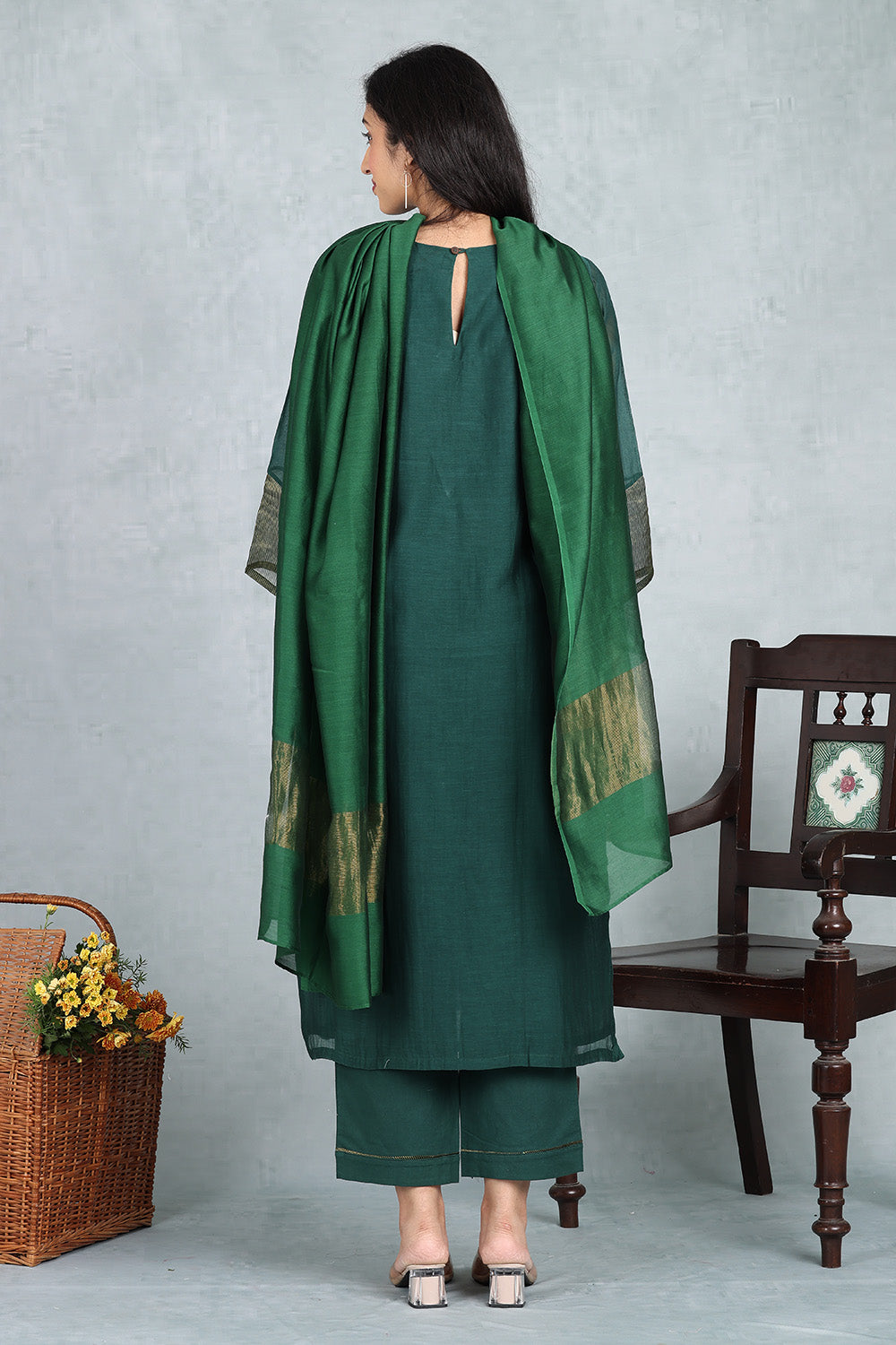 Verdant Emerald Dupatta