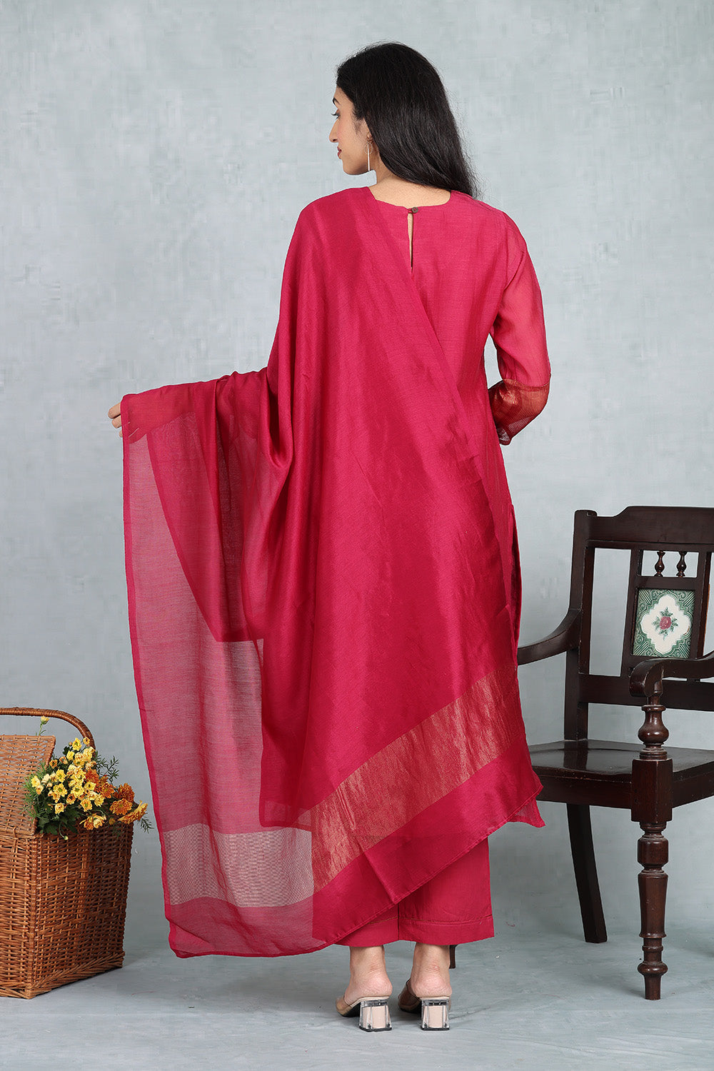 Ruby Wine Dupatta