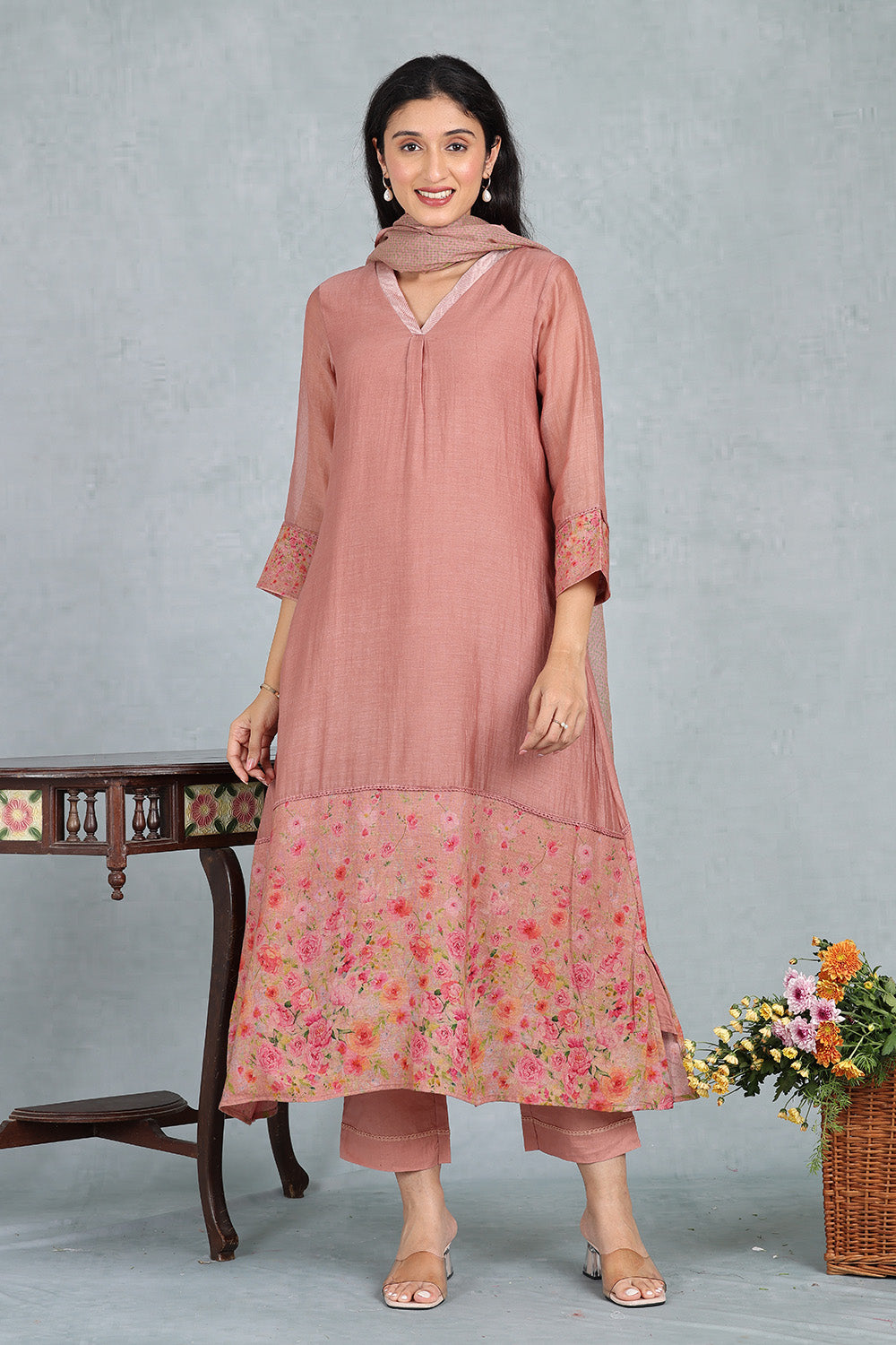 Rose Dune Handwoven Chanderi Top