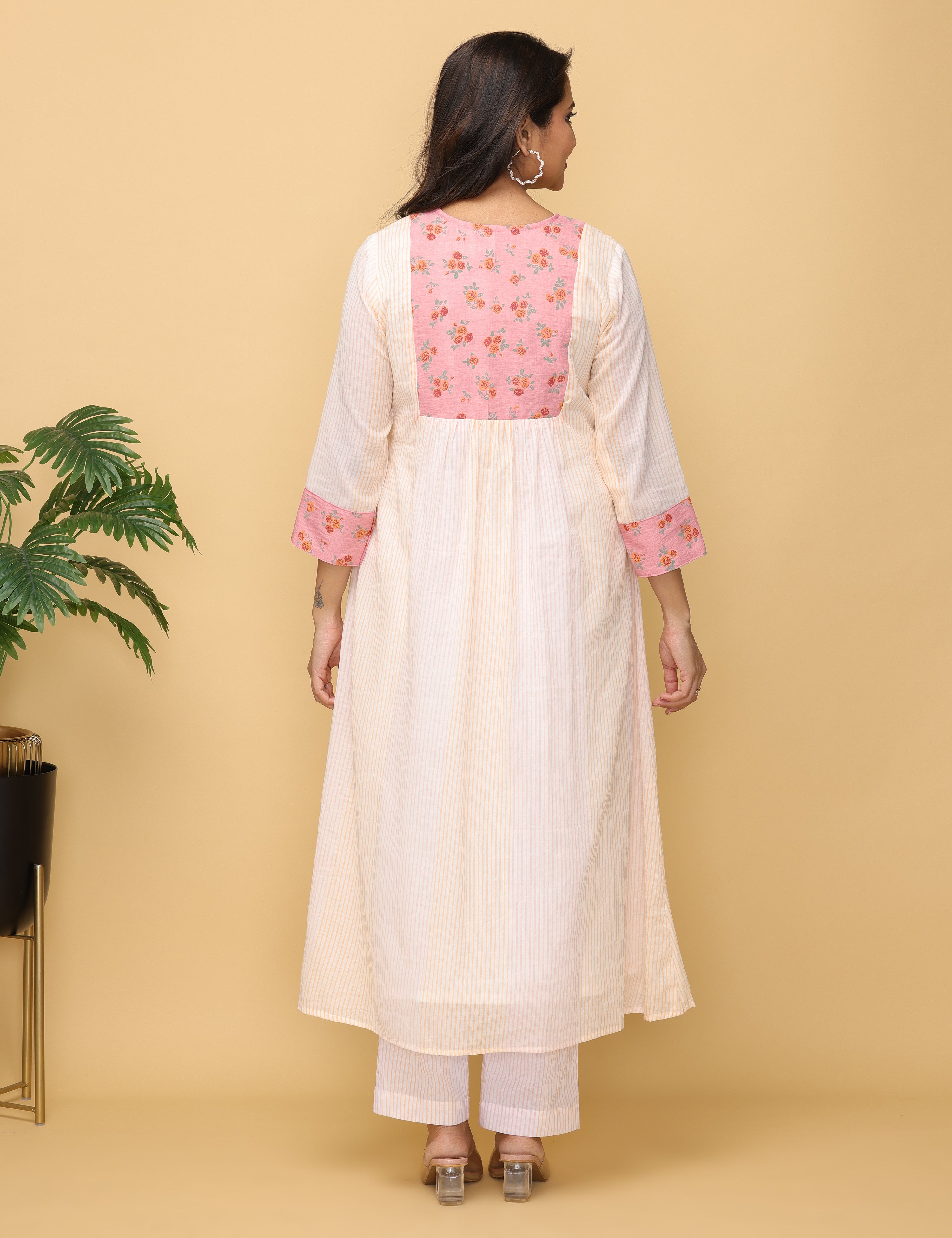 Malhaar Block Printed Yoke Kurta