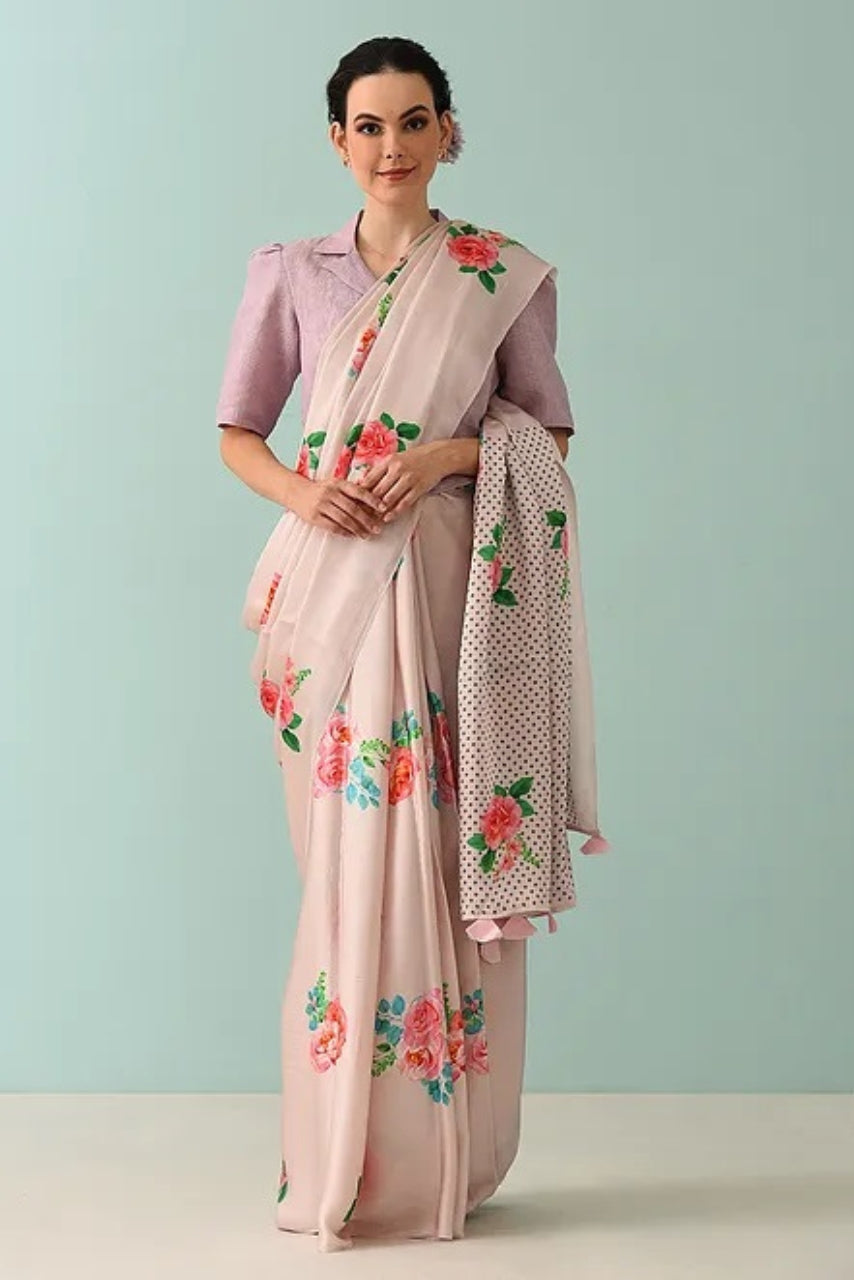 Noor - Rose Drift Modal Saree