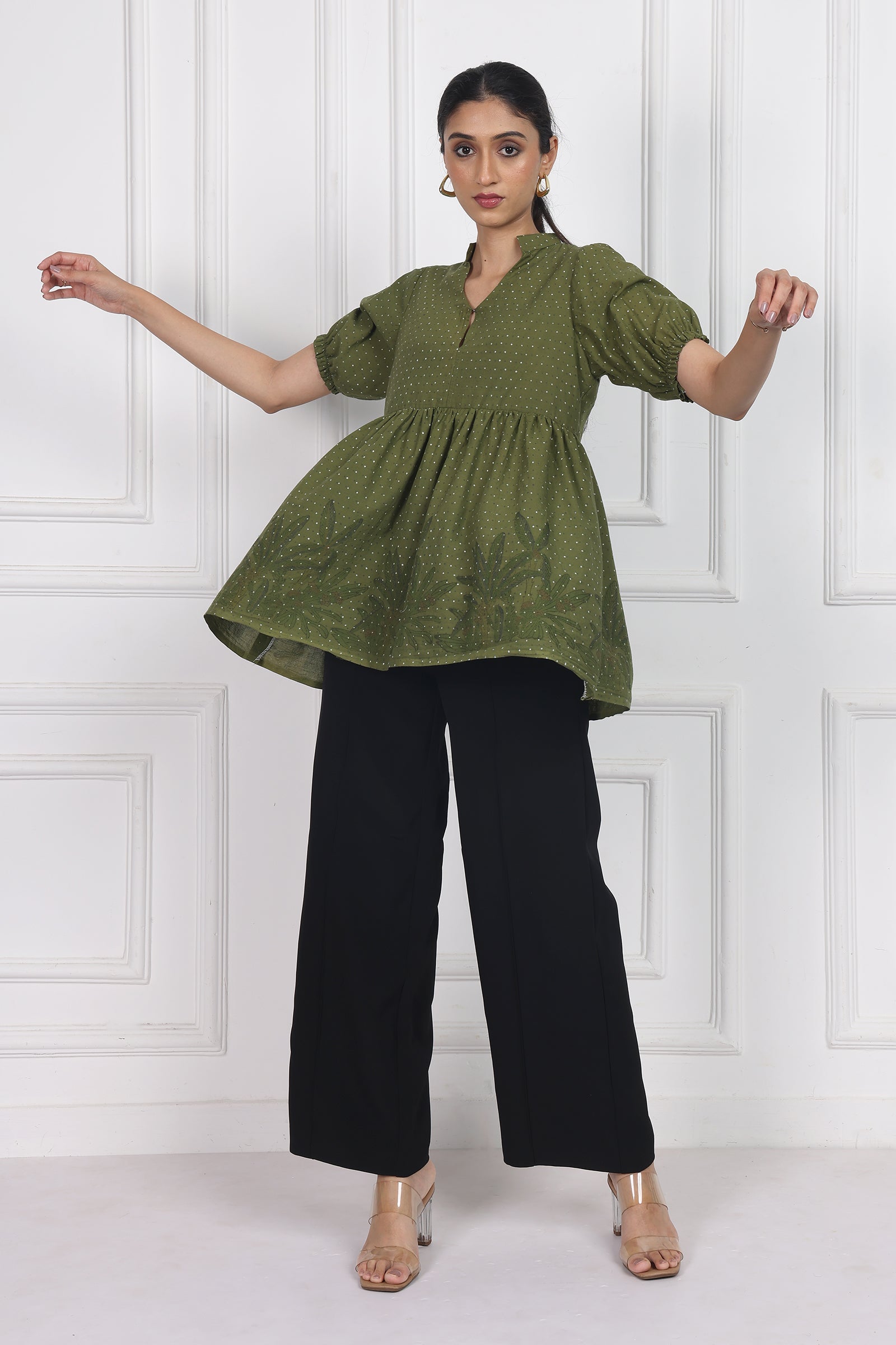 Wander Edit- Secret Garden Peplum Top