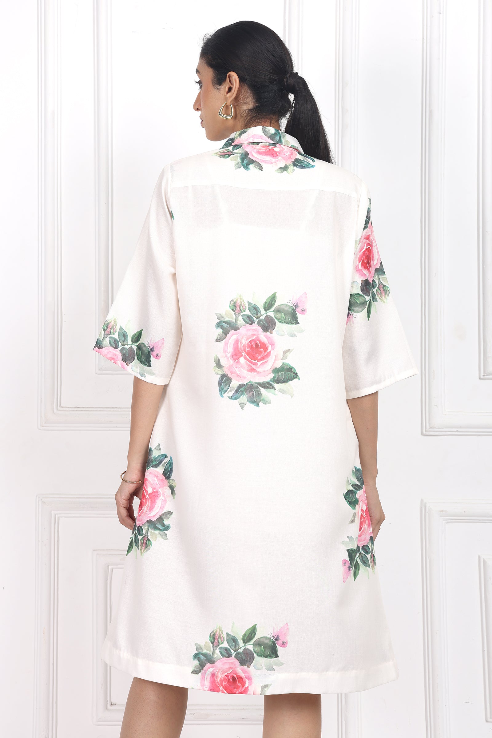 Wander Edit - Victorian Rose Collared Short Dress