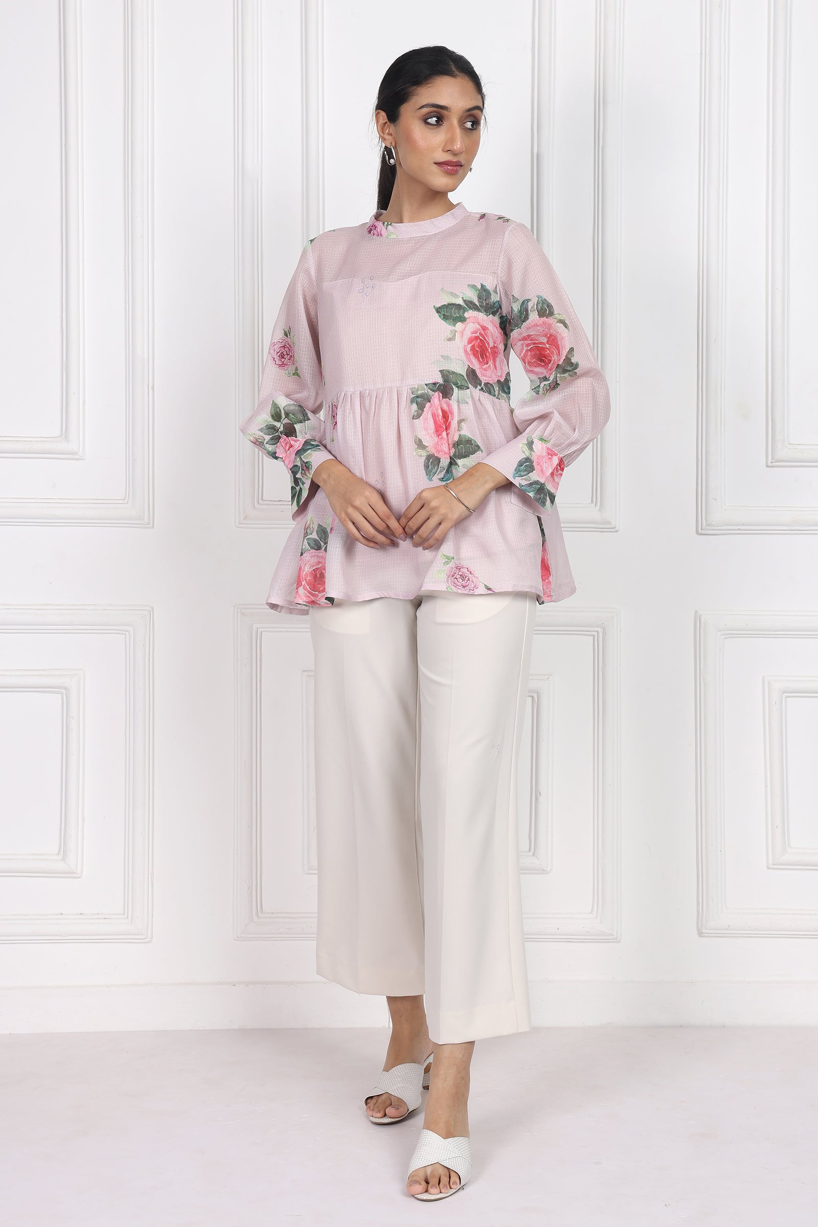 Wander Edit - Petals In The Wild Peplum Top