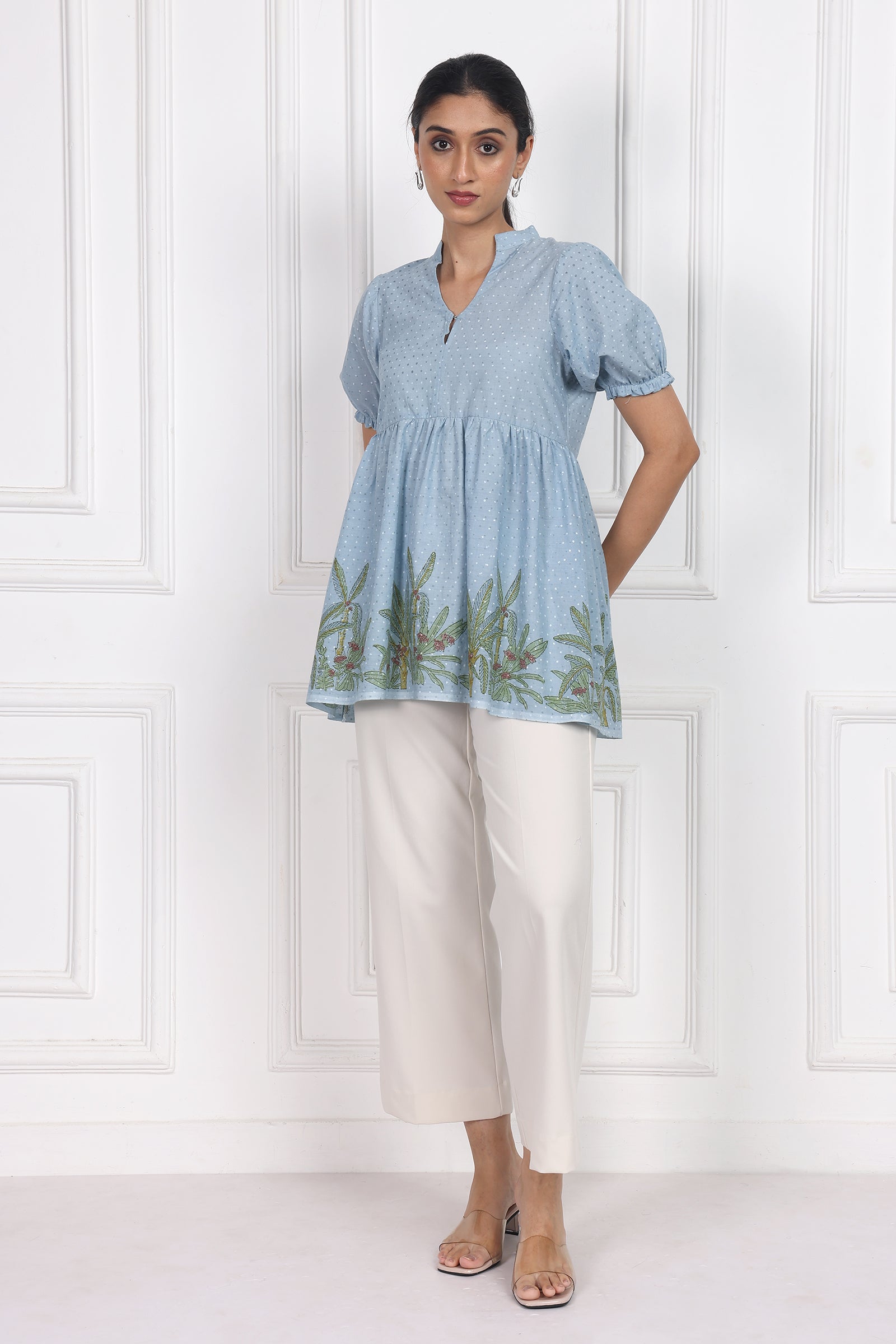 Wander Edit - Dusty Rose Peplum Top