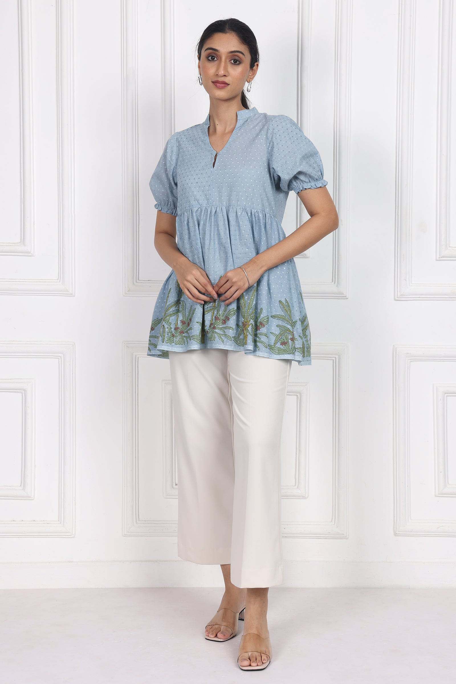 Wander Edit - Dusty Rose Peplum Top