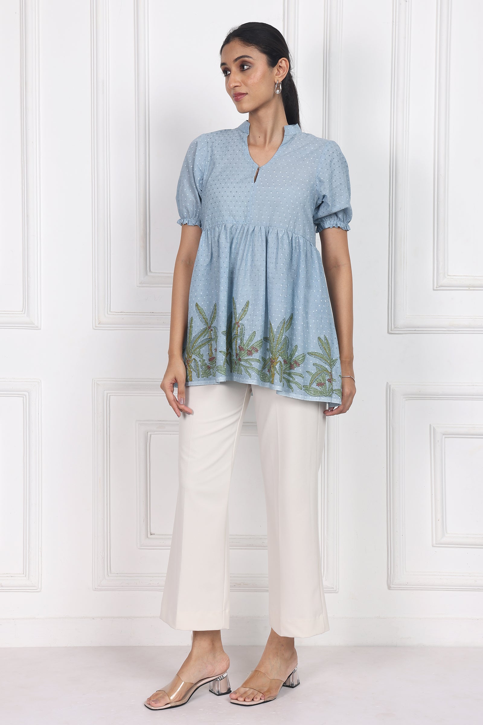 Wander Edit - Dusty Rose Peplum Top