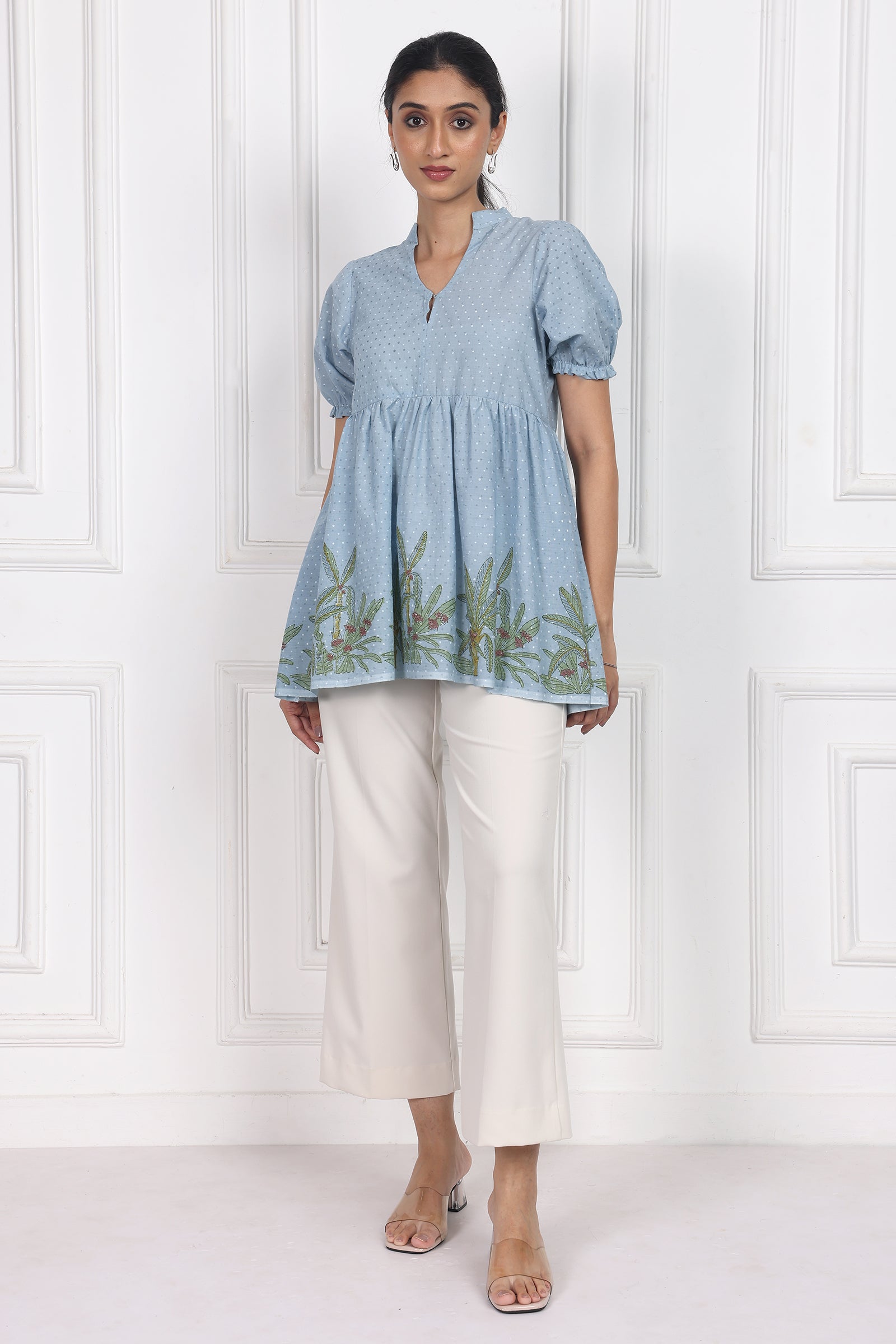 Wander Edit - Dusty Rose Peplum Top