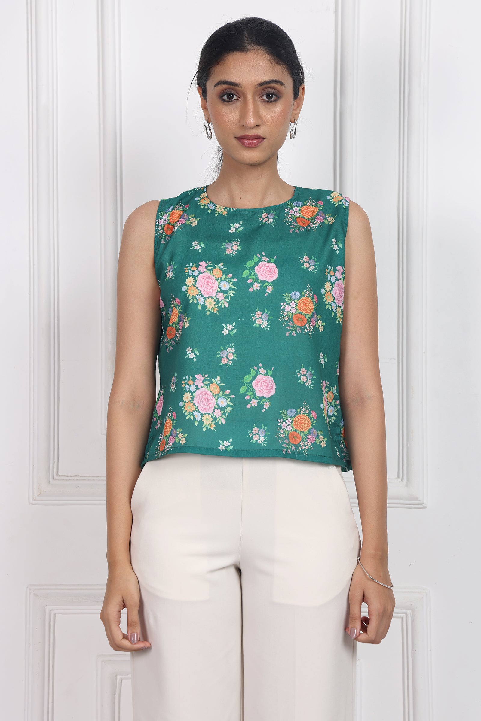 Wander Edit - Moonlit Jasmine Sleeveless Top